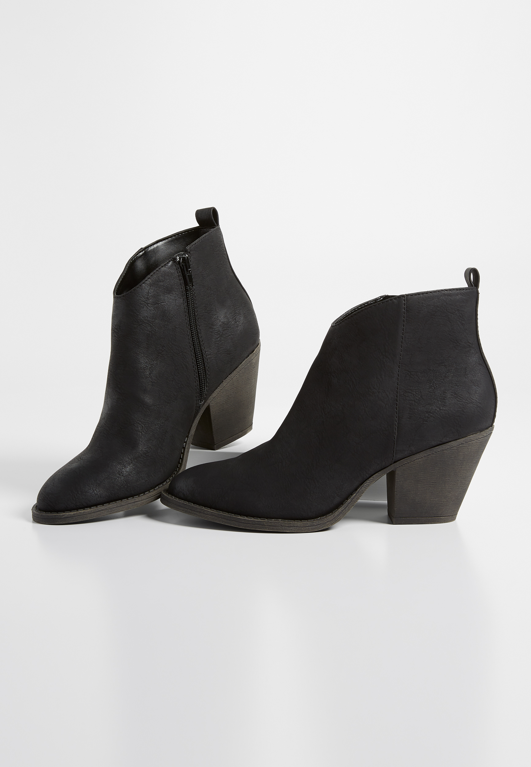 maurices black ankle boots