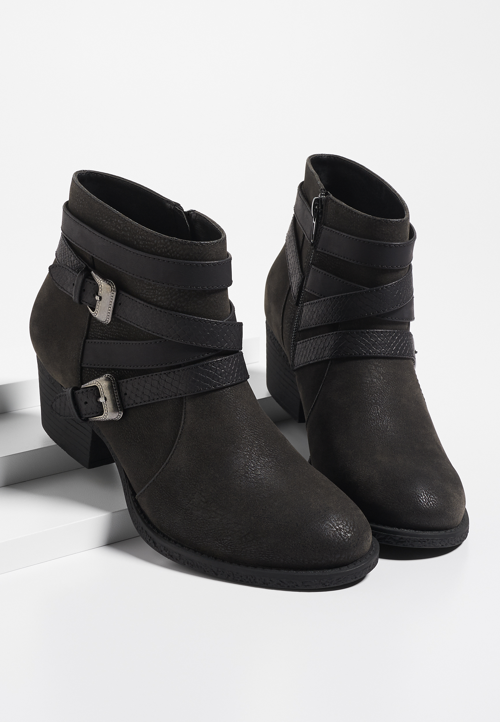 Remi western buckle wrap bootie | maurices