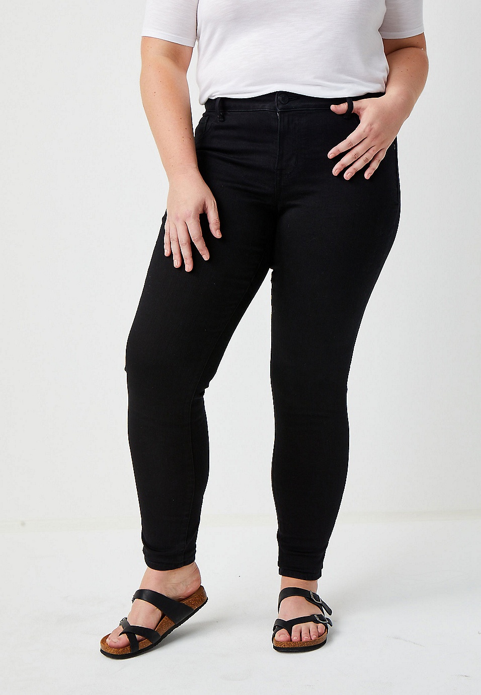 Plus Size m jeans by maurices™ Black Mid Rise Jegging