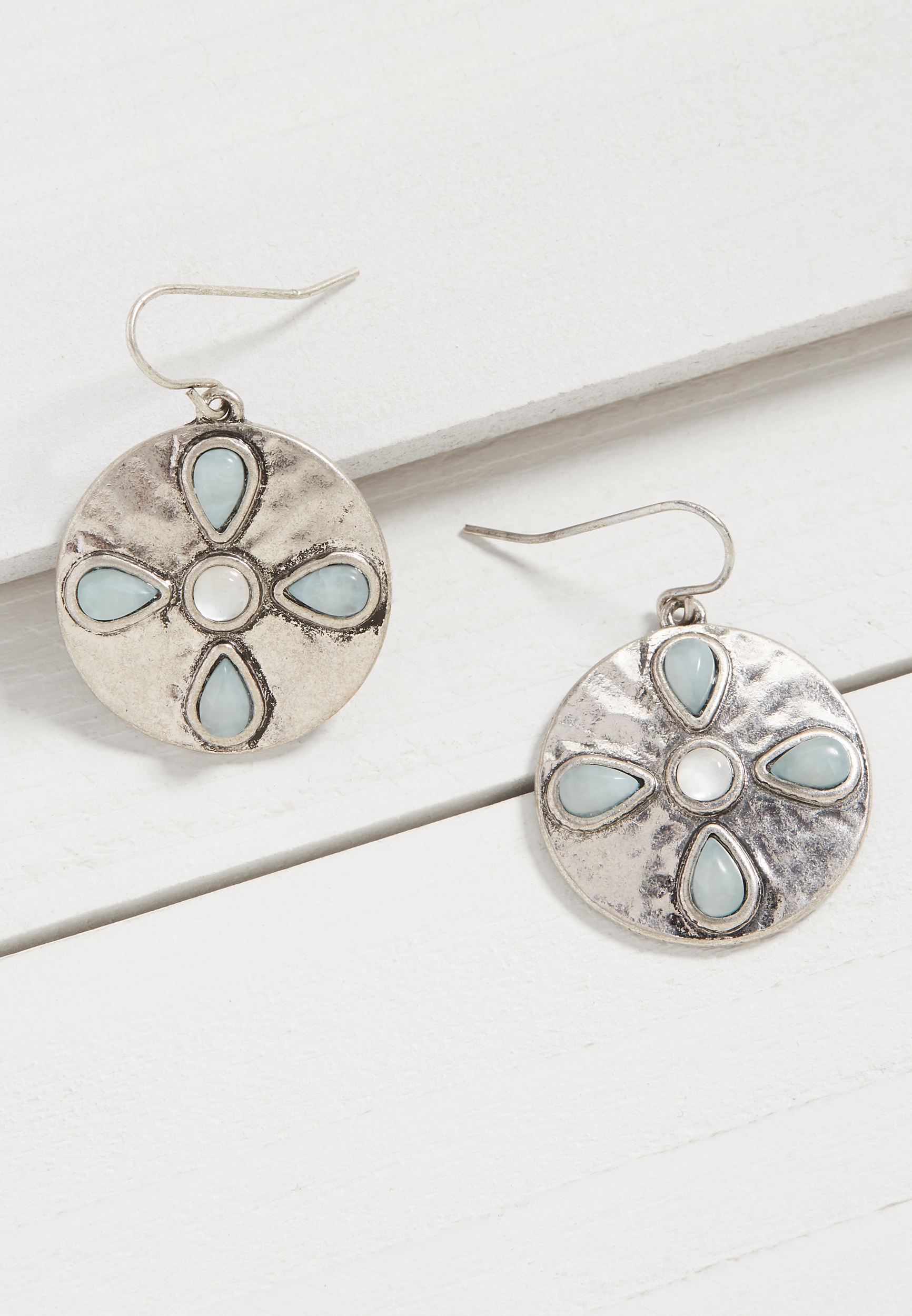 Silver Jeans Co.® blue flower earring | maurices