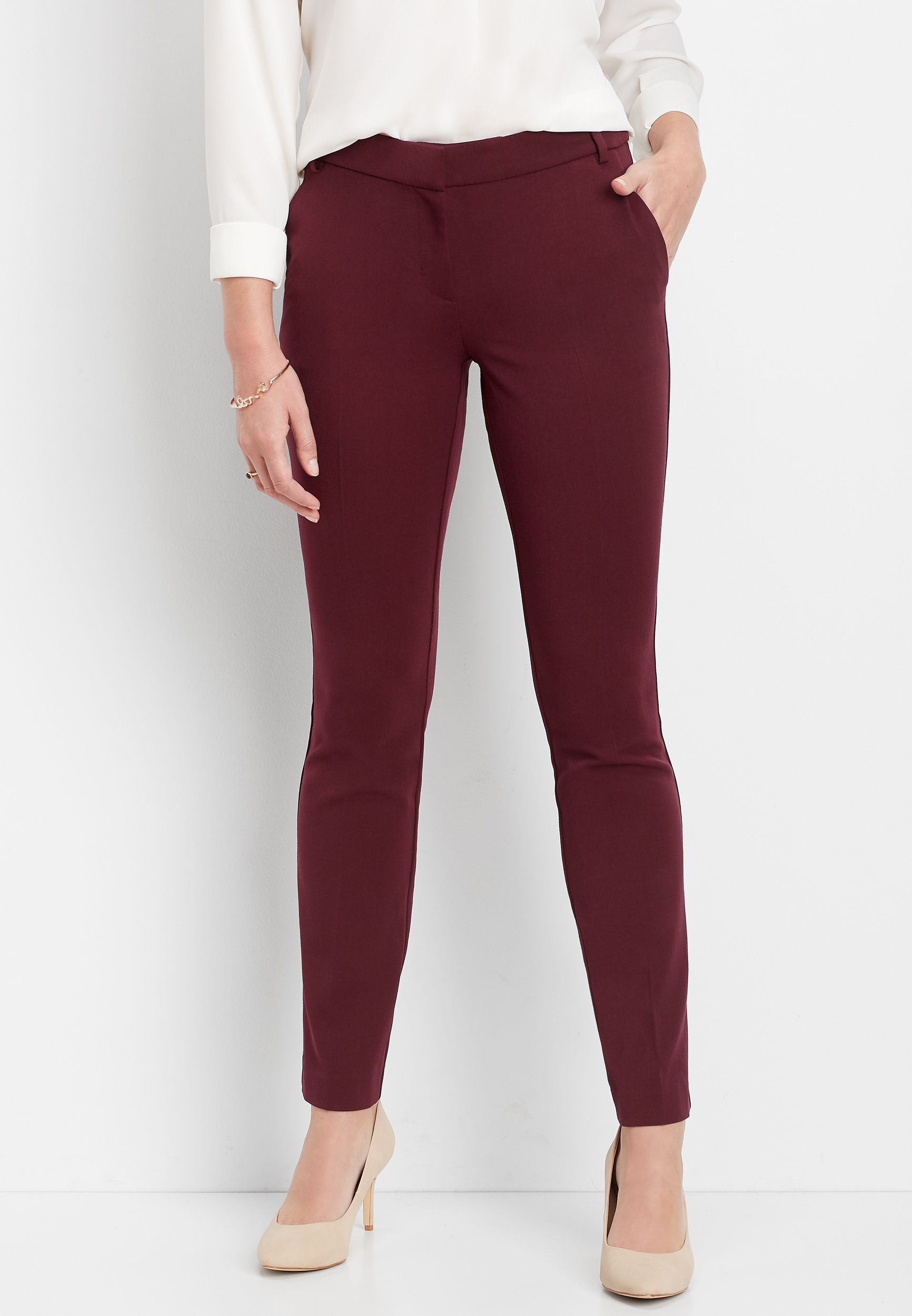 Pantalon Droit Femme Maurices Juniors - Taille 0 Slim | Occasion Très Bon état | Couleur Bleu