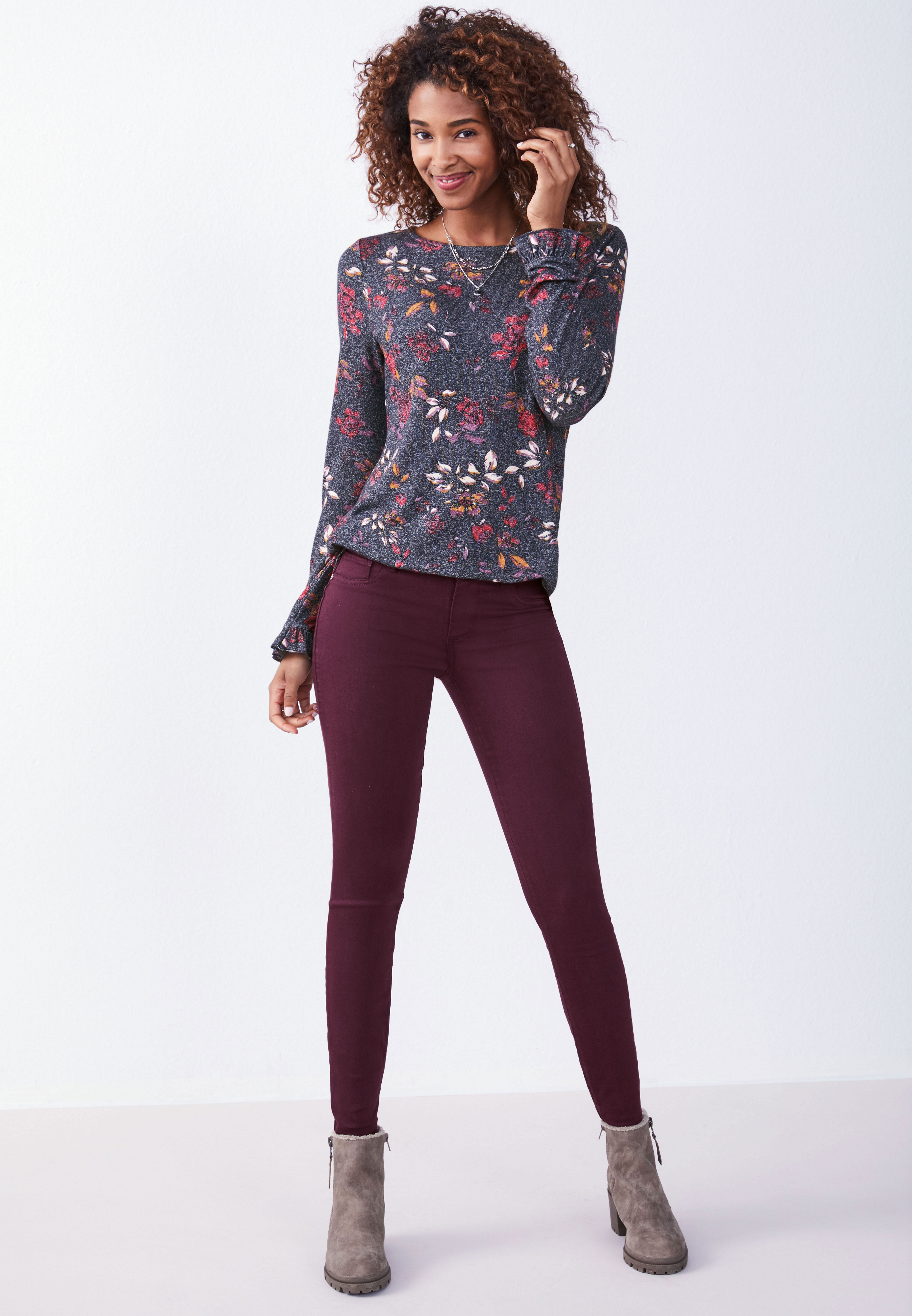 wine colored jeggings