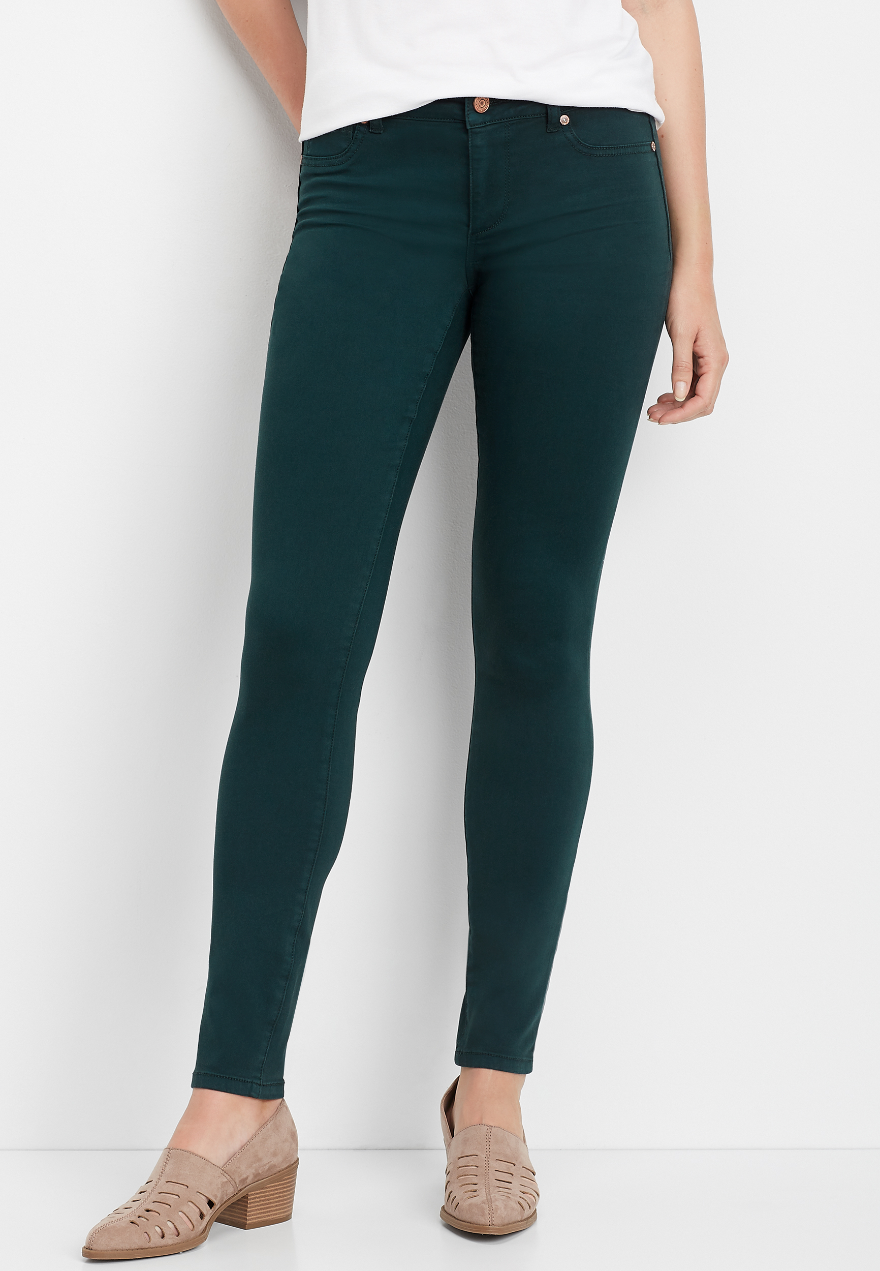 DenimFlex™ Deep Blue Green Color Jegging | maurices