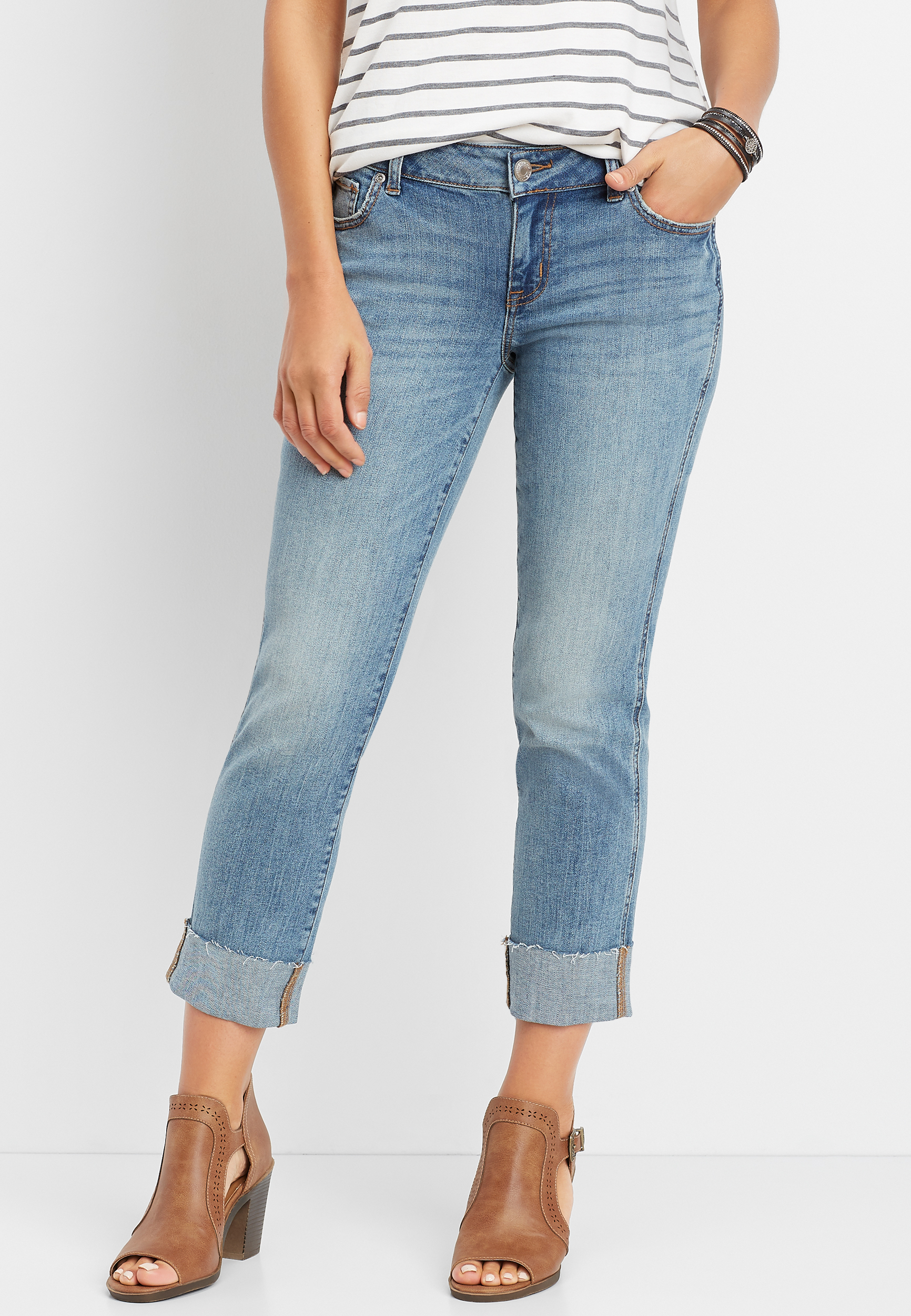 DenimFlex™ slim straight crop jean | maurices