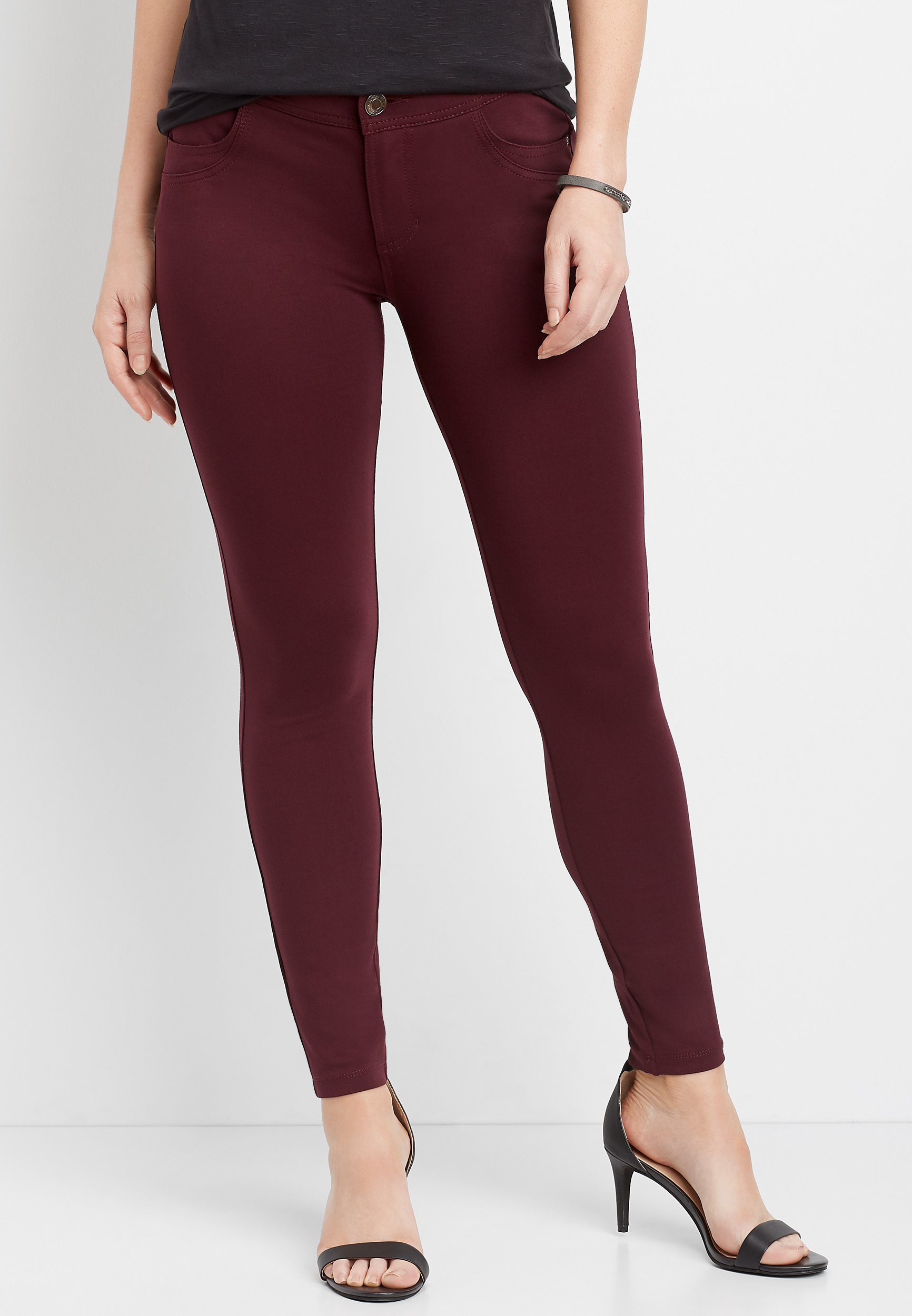 ponte knit skinny pants