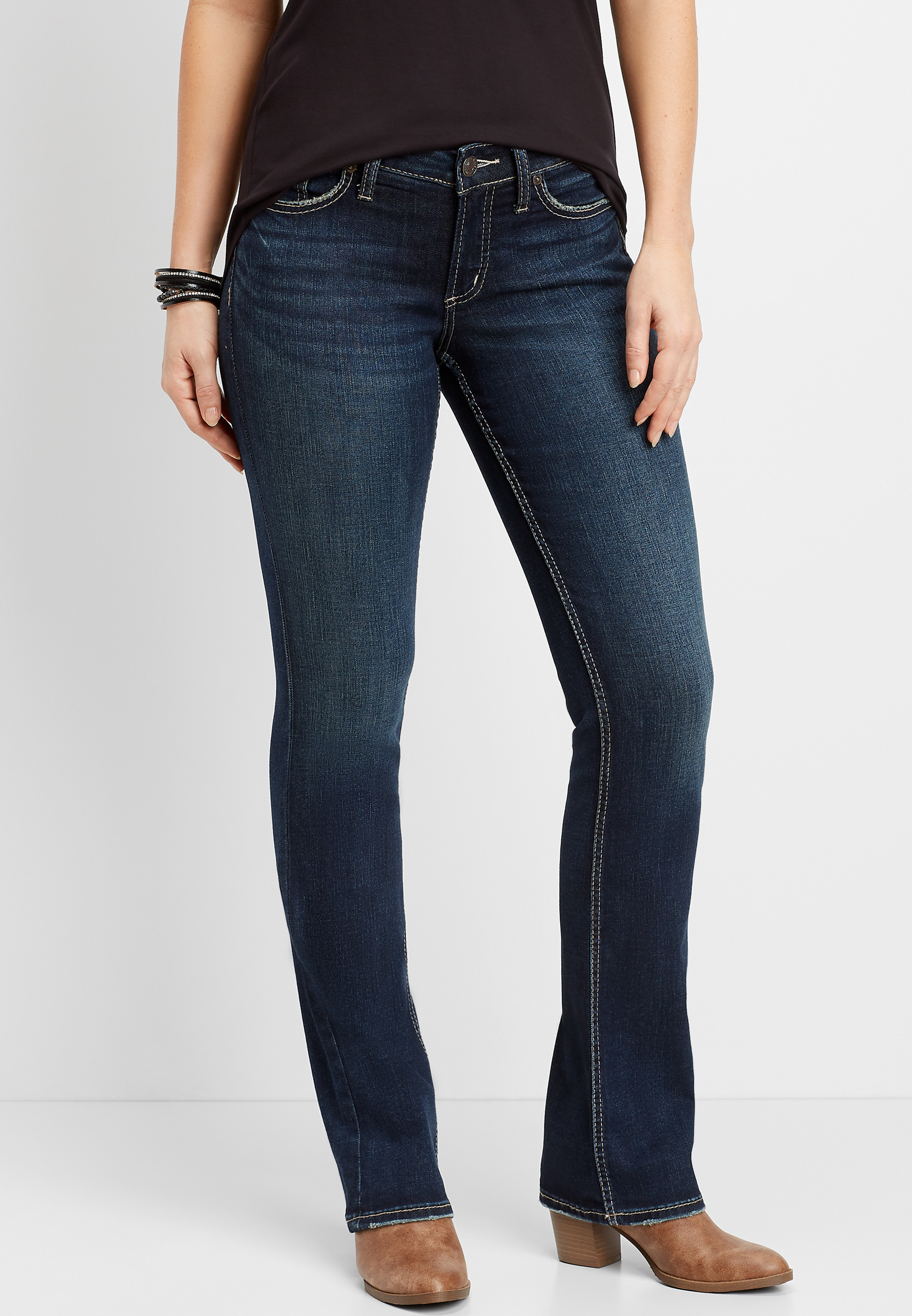 Silver Jeans Co.® Suki Dark Wash Slim Boot Jean | maurices