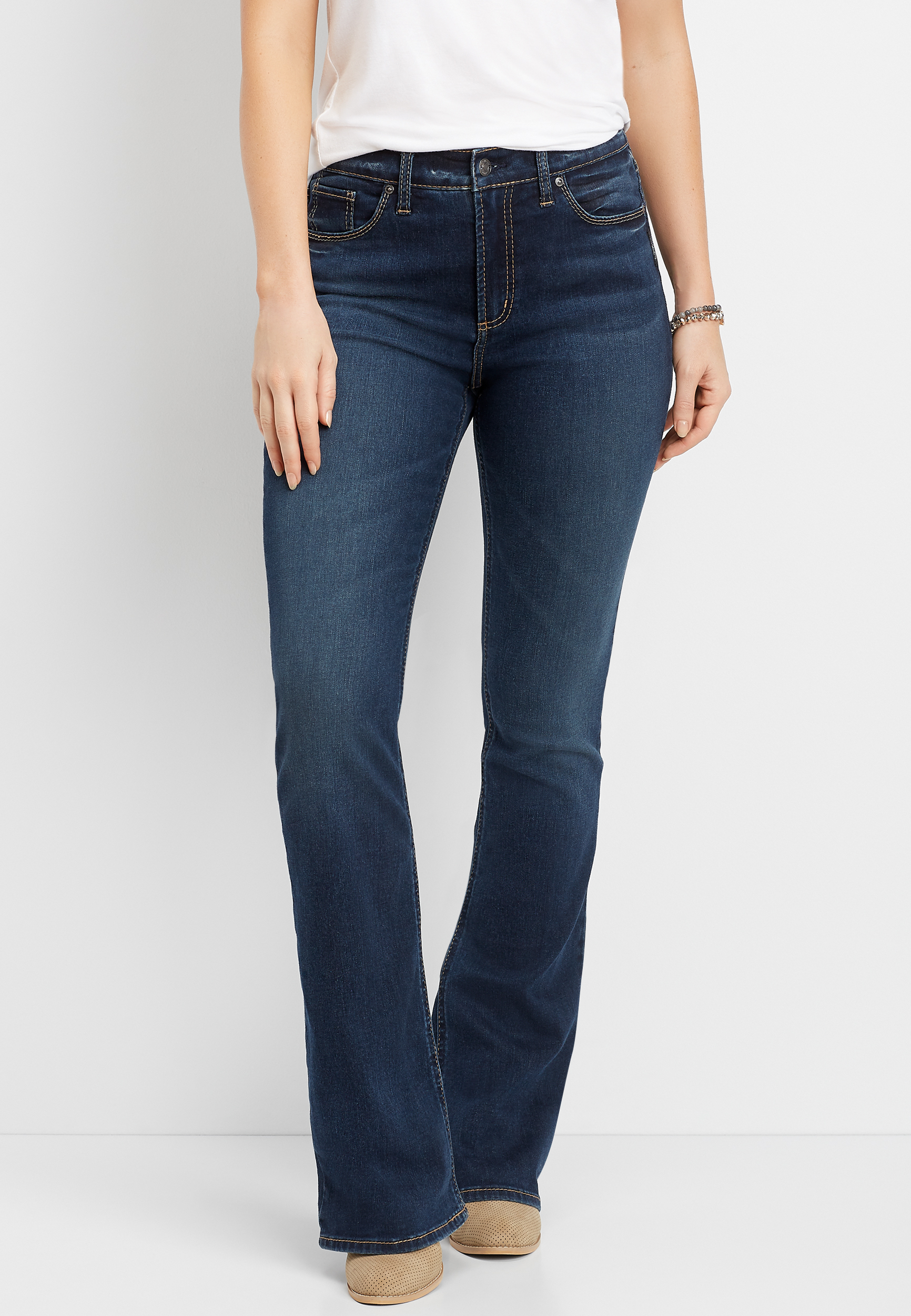 silver high rise jeans