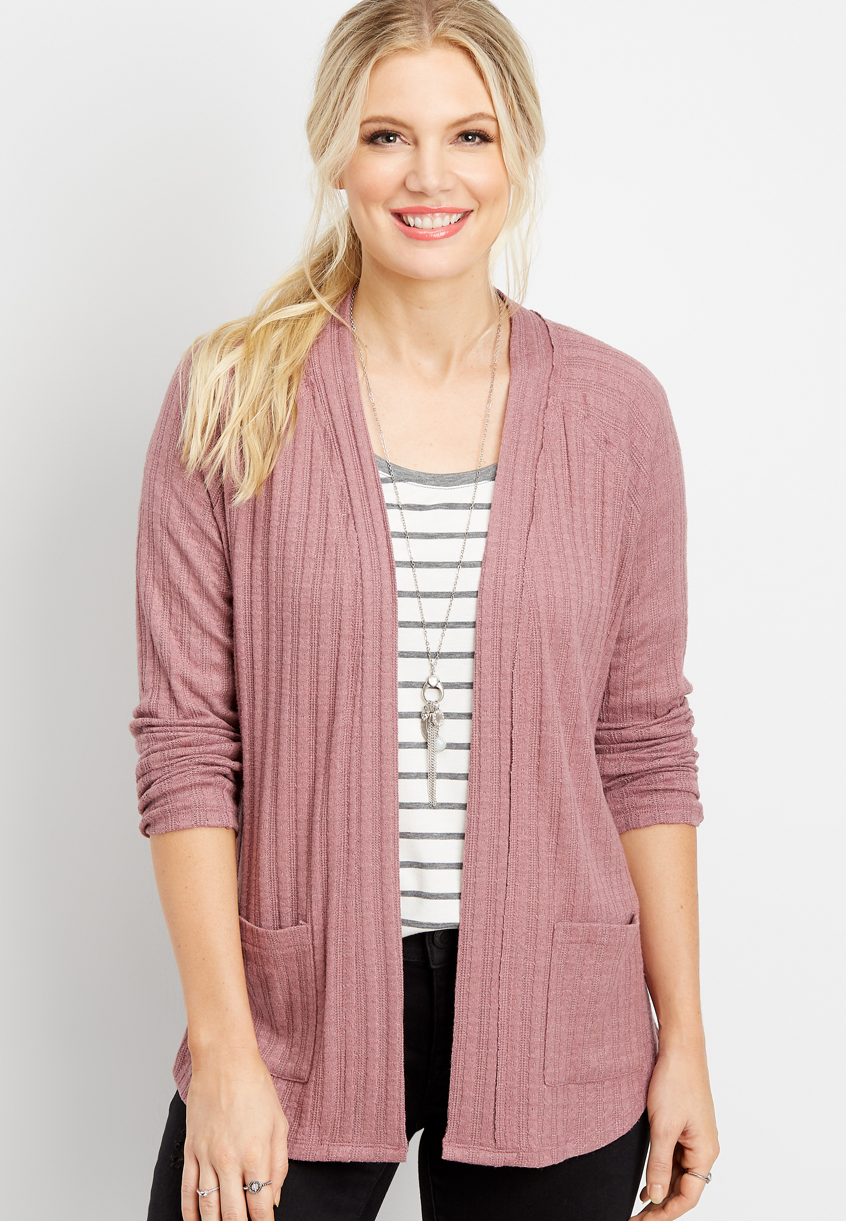 solid button back cardigan | maurices