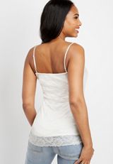 solid lace crinkle cami, C1212, small