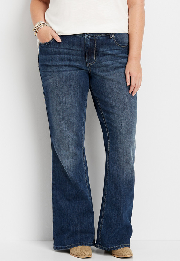 plus size DenimFlex™ dark wash flare jean | maurices