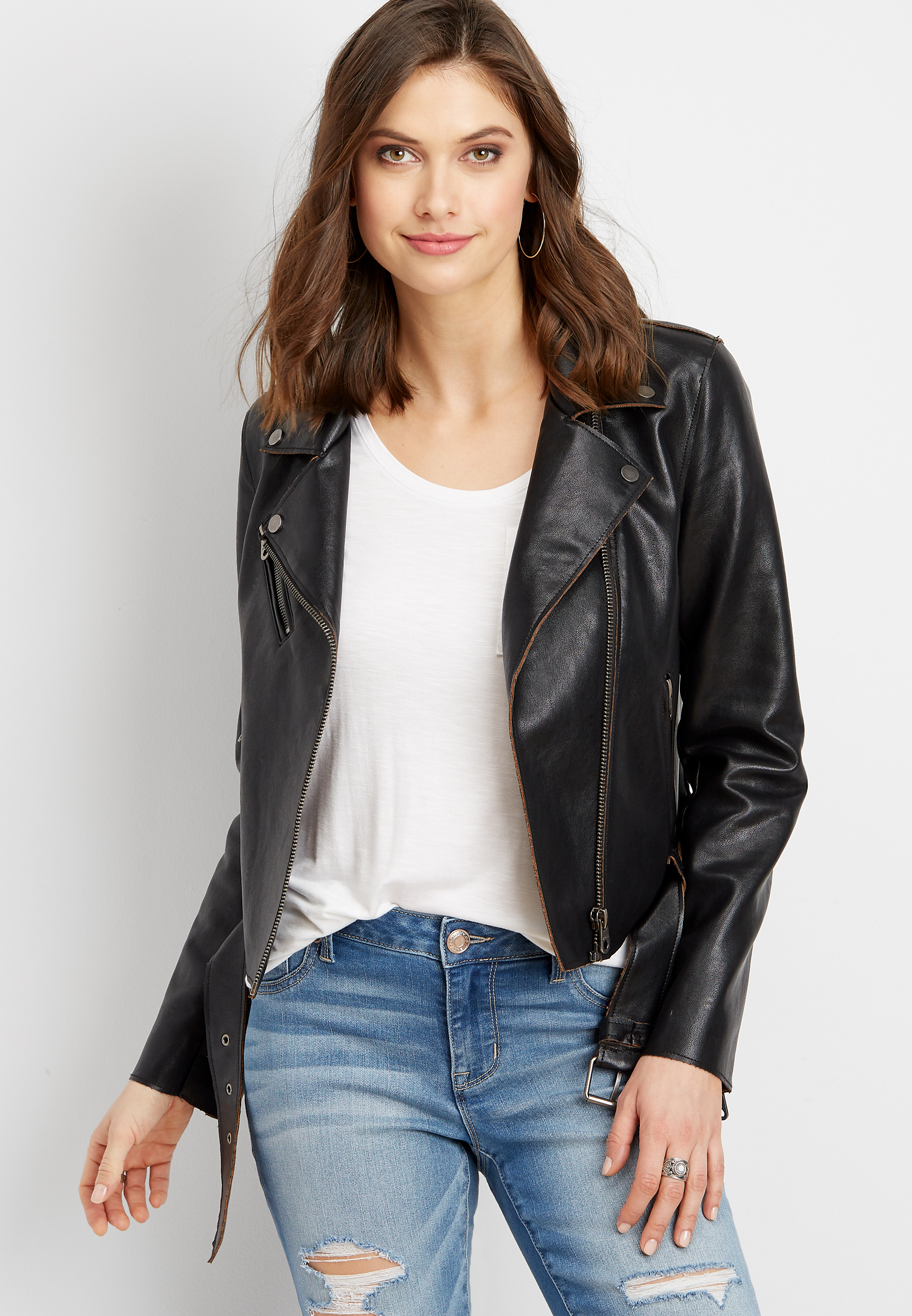 Vigoss® faux leather jacket | maurices