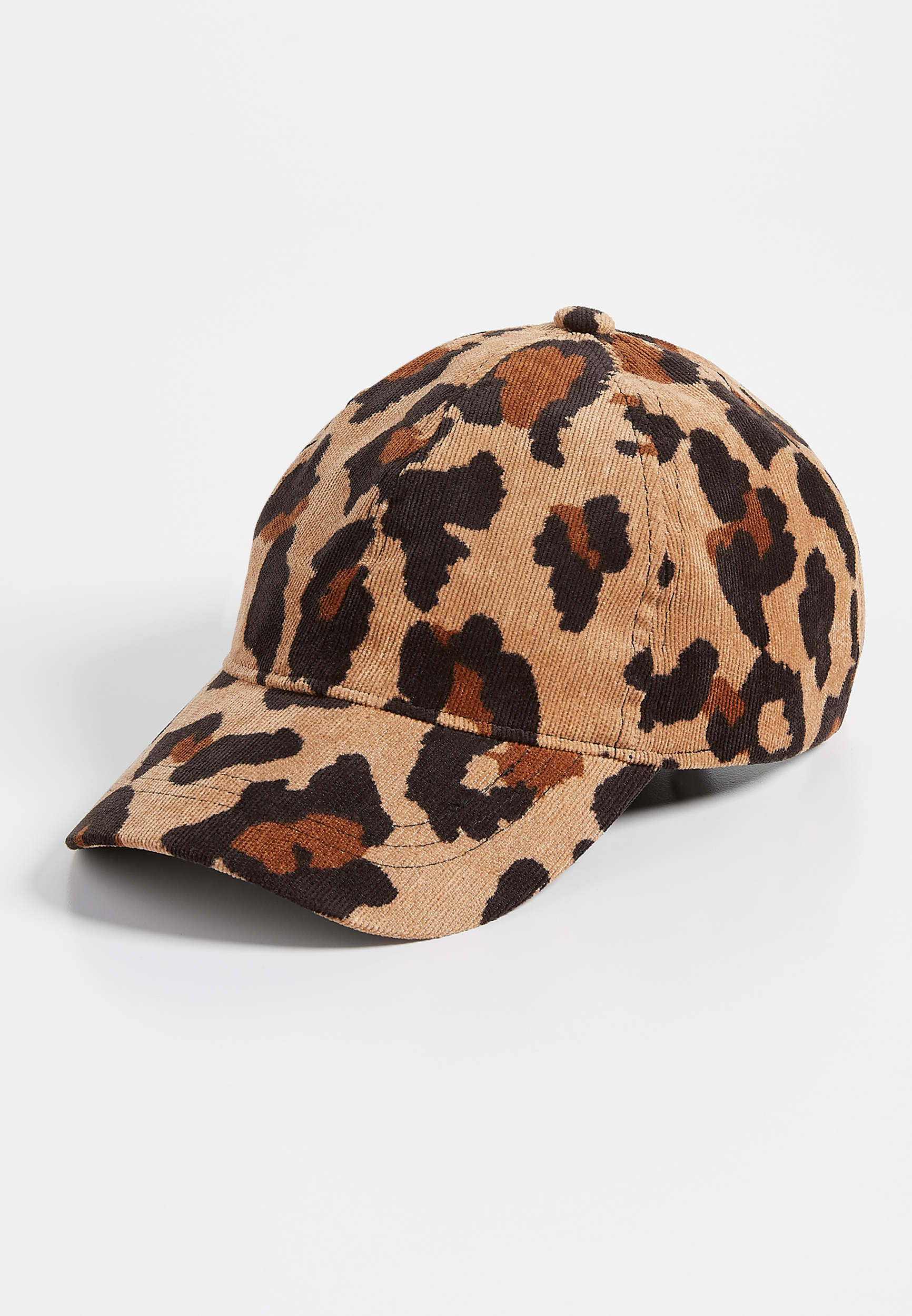 mini leopard corduroy baseball hat | maurices