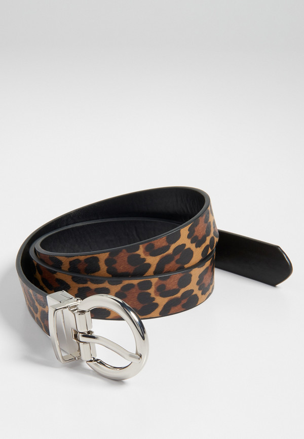 plus size reversible leopard belt | maurices