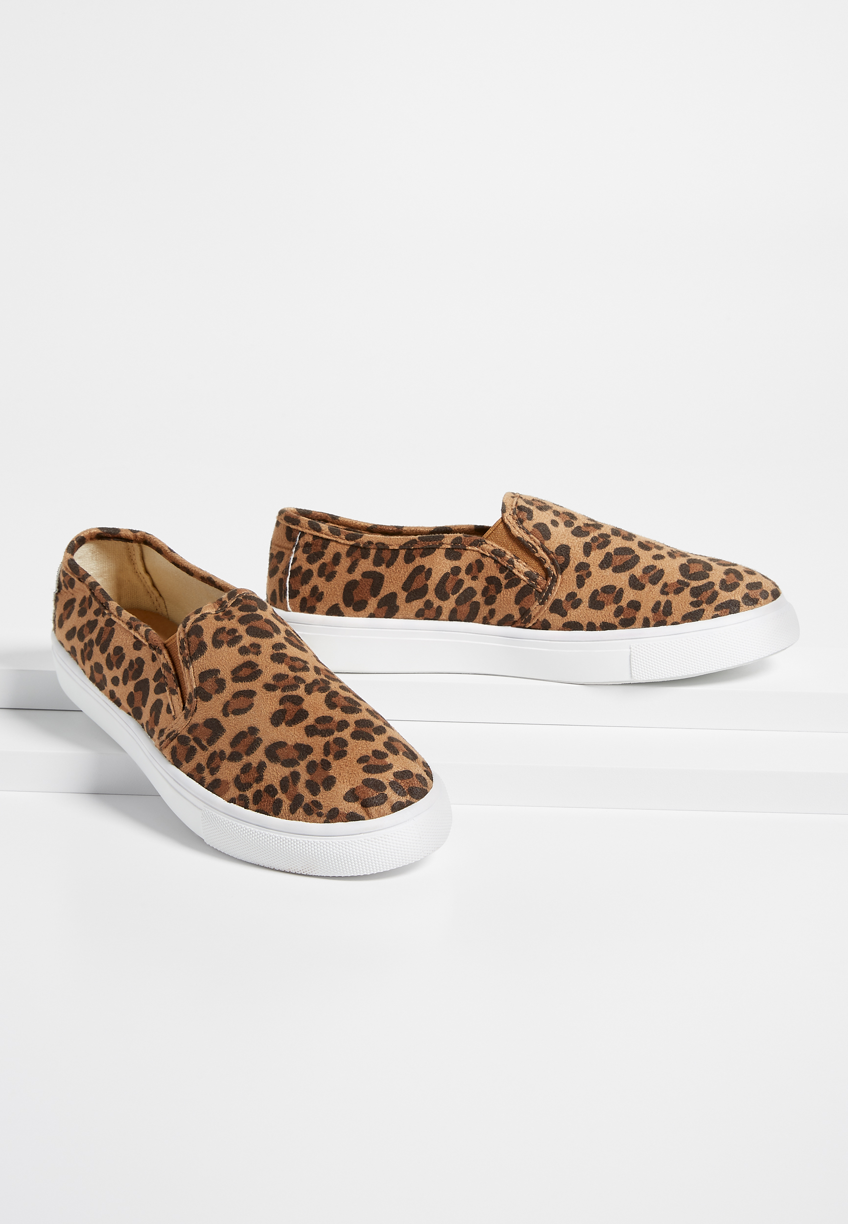 Becca leopard twin gore slip on sneaker | maurices