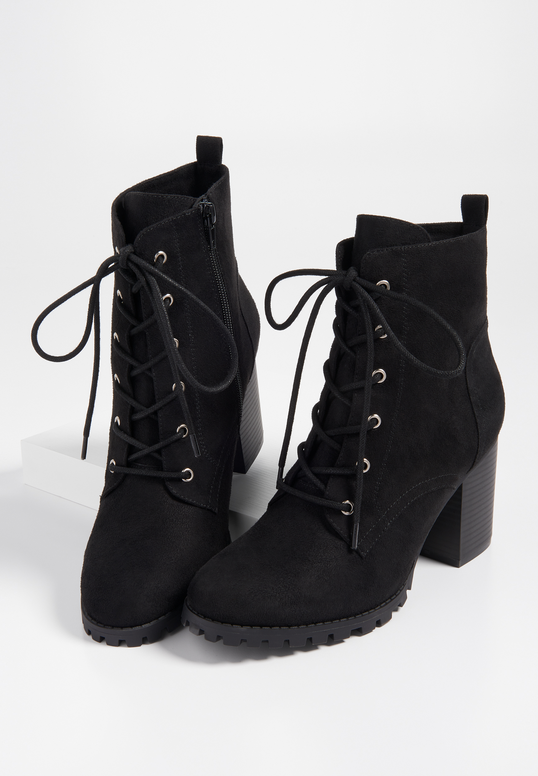 Wendy lace up heeled hiker bootie | maurices