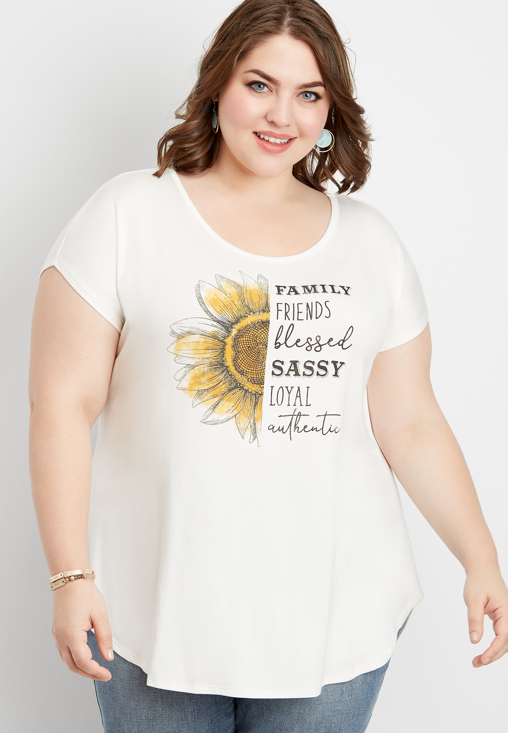 plus size sunflower graphic tee | maurices