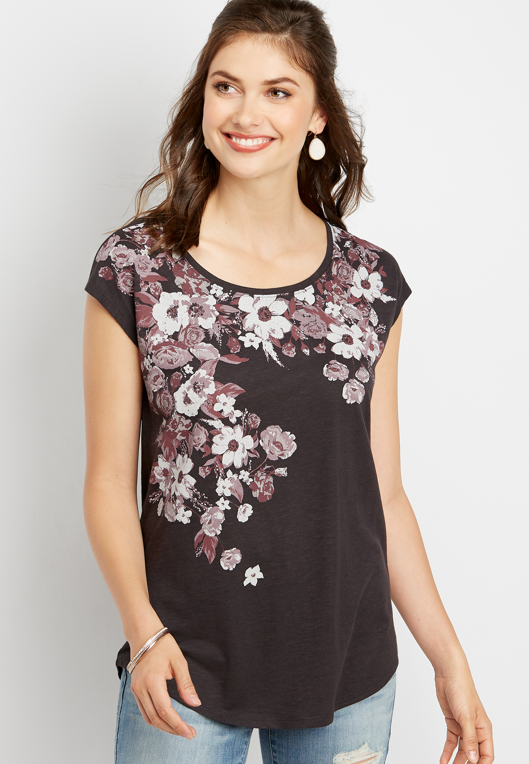 floral graphic dolman tee maurices