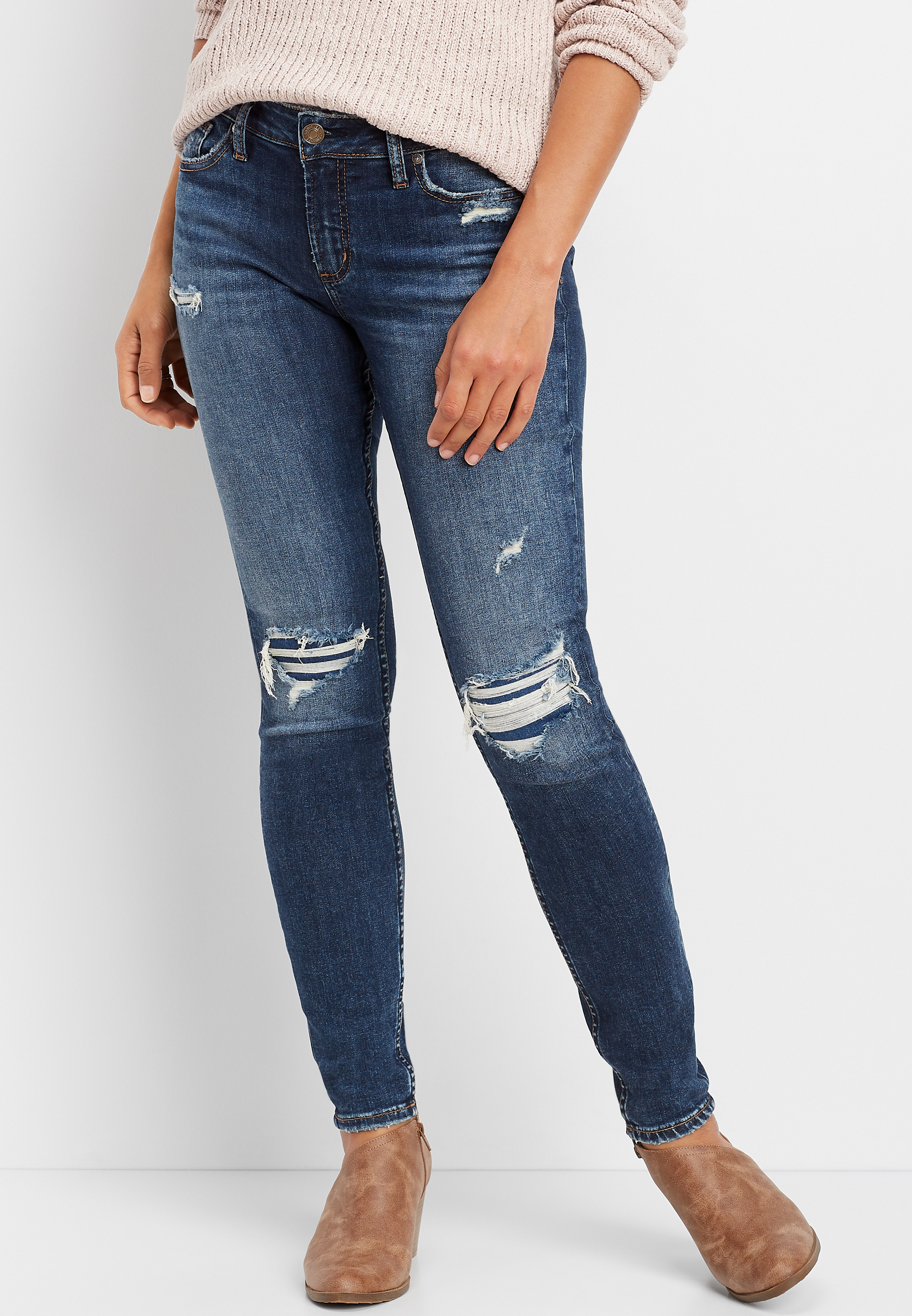 silver elyse skinny jeans