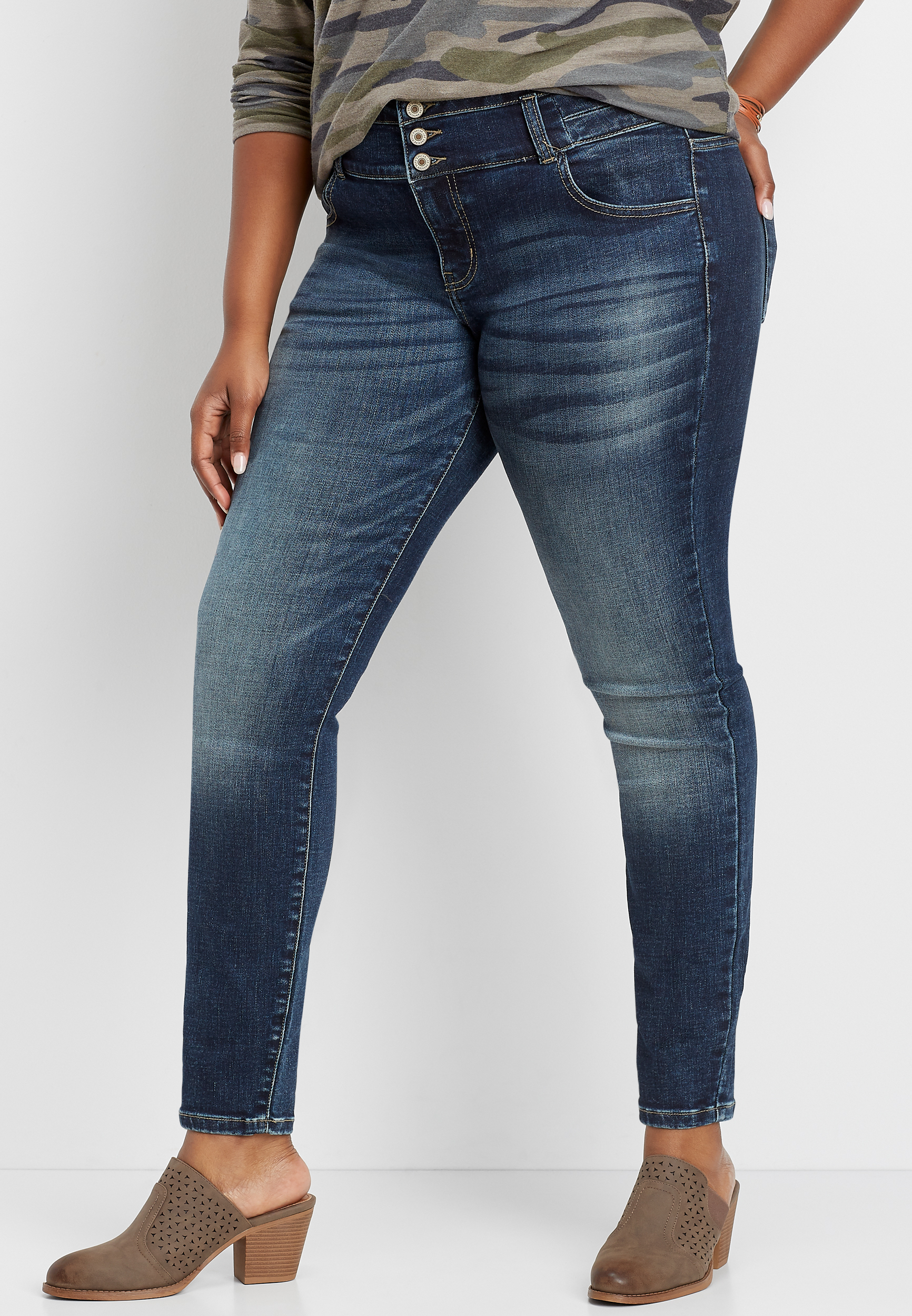 plus size KanCan™ high rise stacked waist skinny jean | maurices