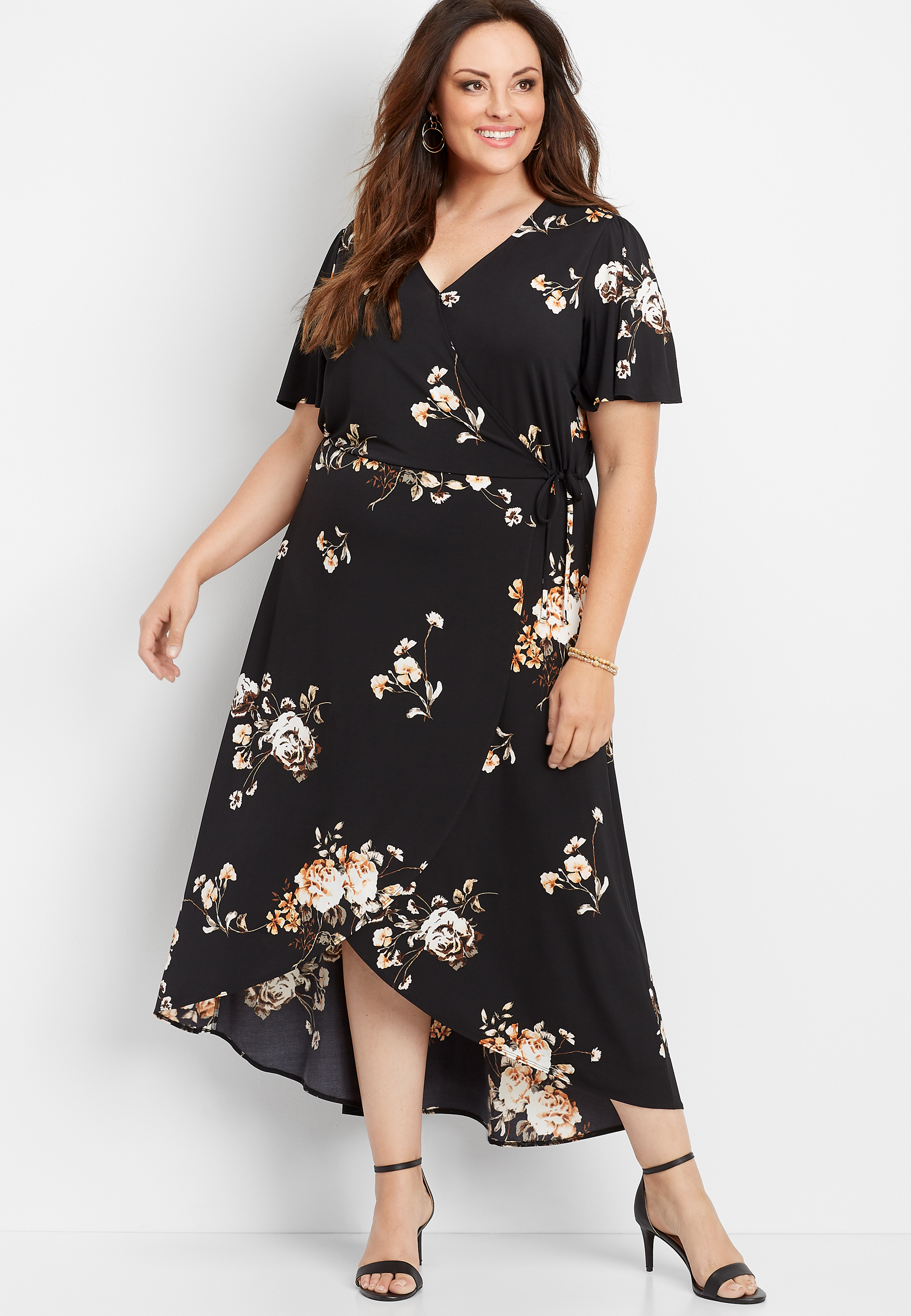 plus size wrap dress