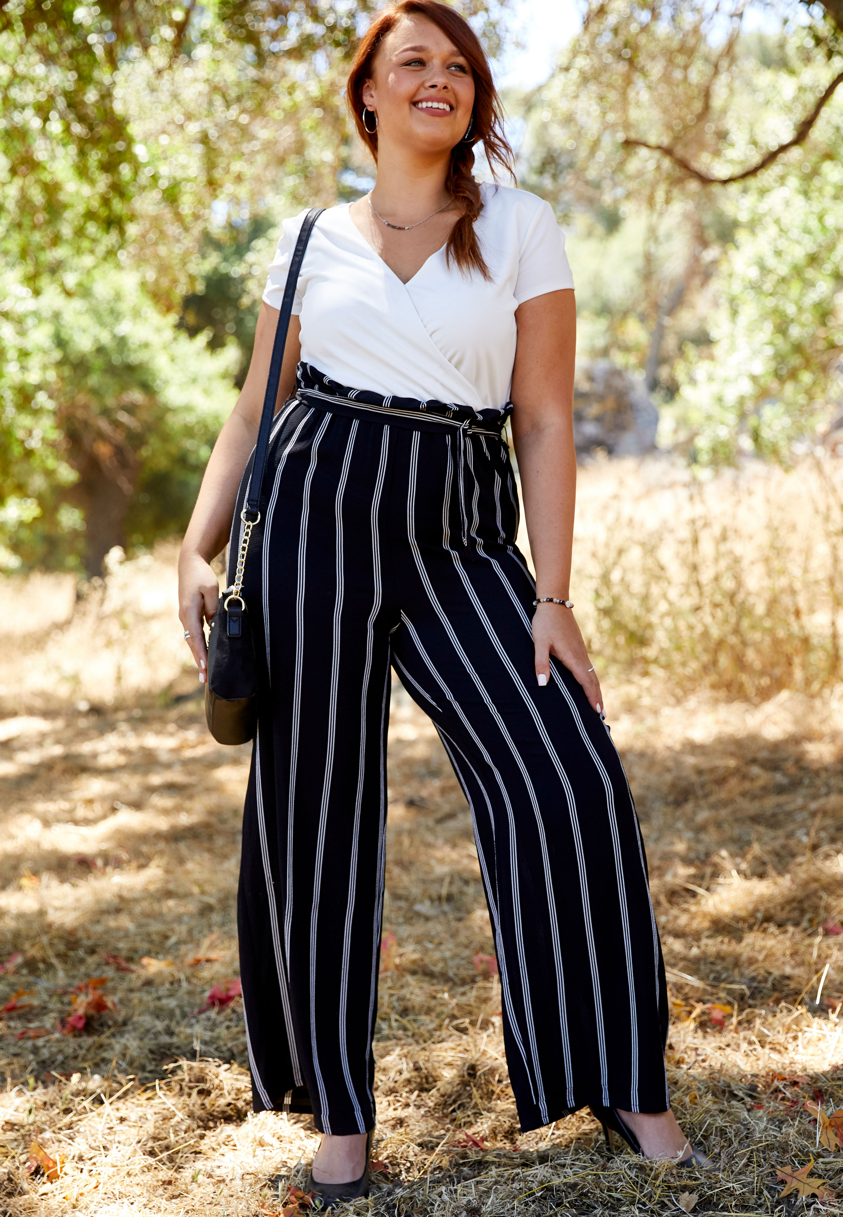 maurices striped jumpsuit