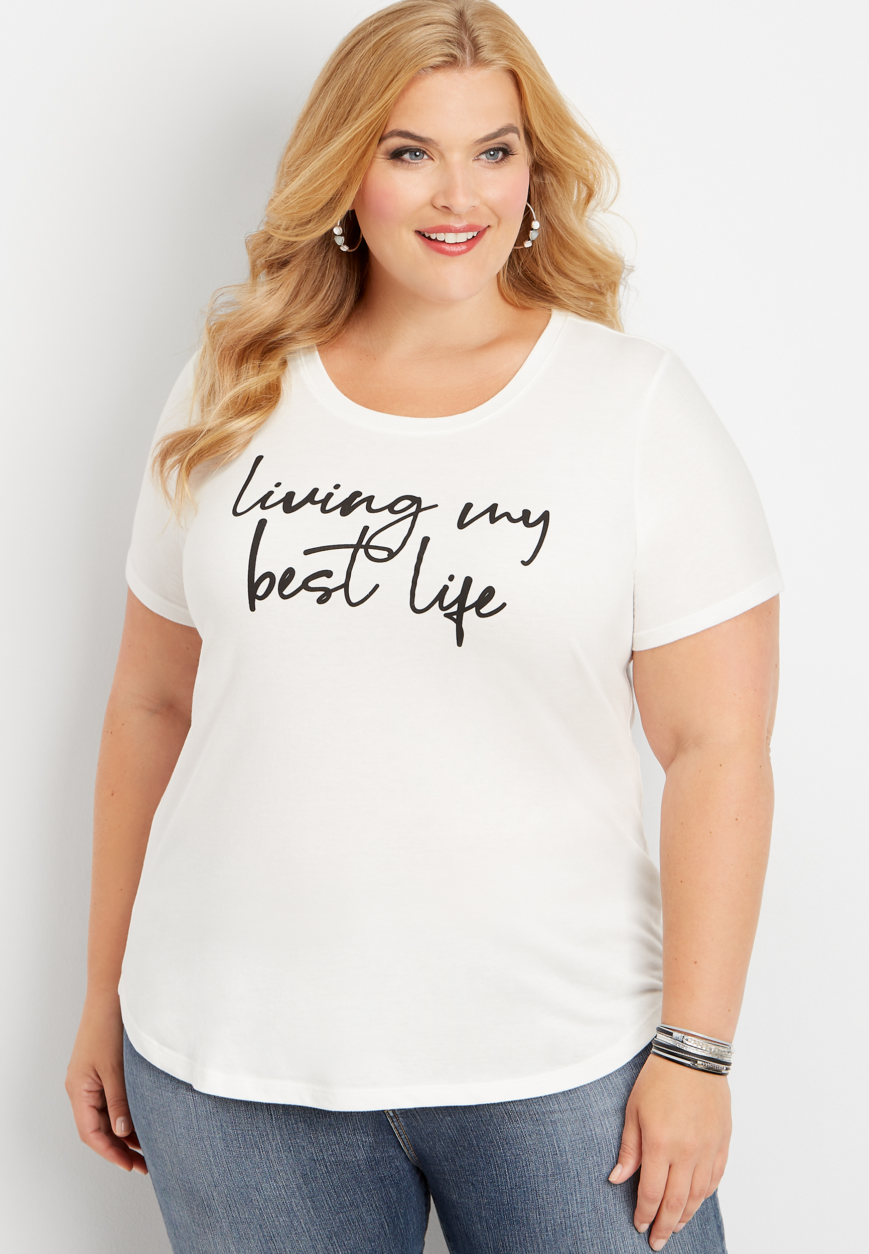 plus size my best life graphic tee | maurices