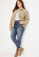 Plus Size Everflex™ Super Skinny High Rise Stretch Jean, C3337, small