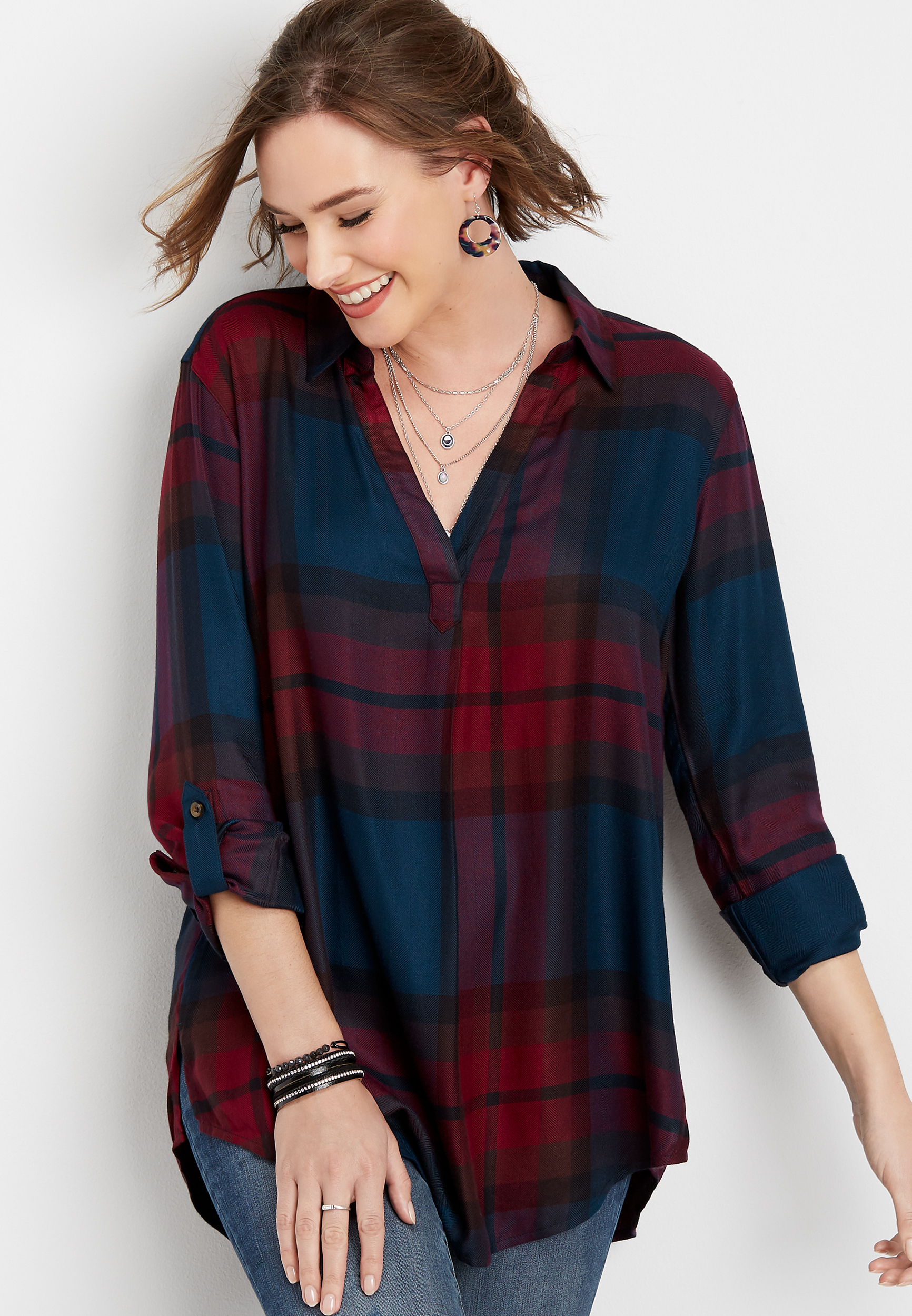 maurices tunic tops