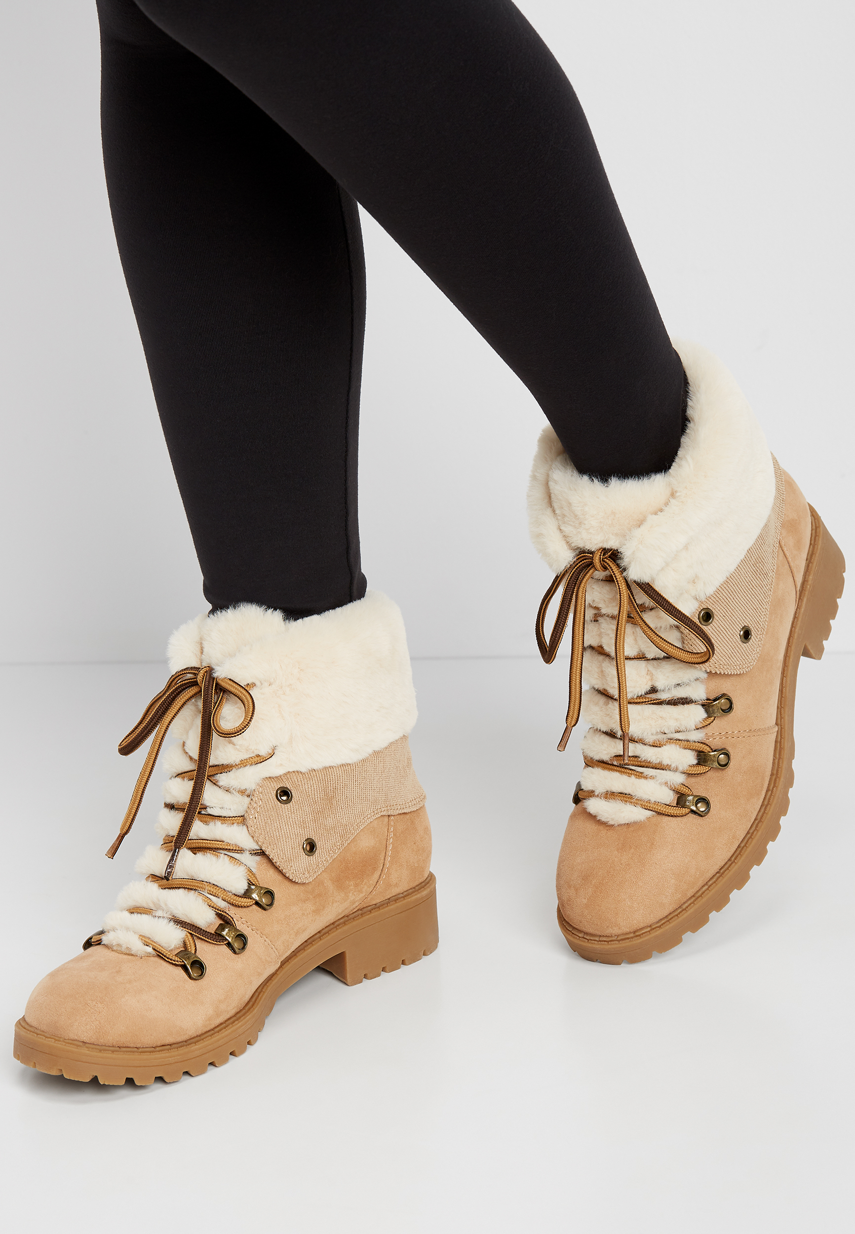 Waverly faux fur lined hiker boot | maurices