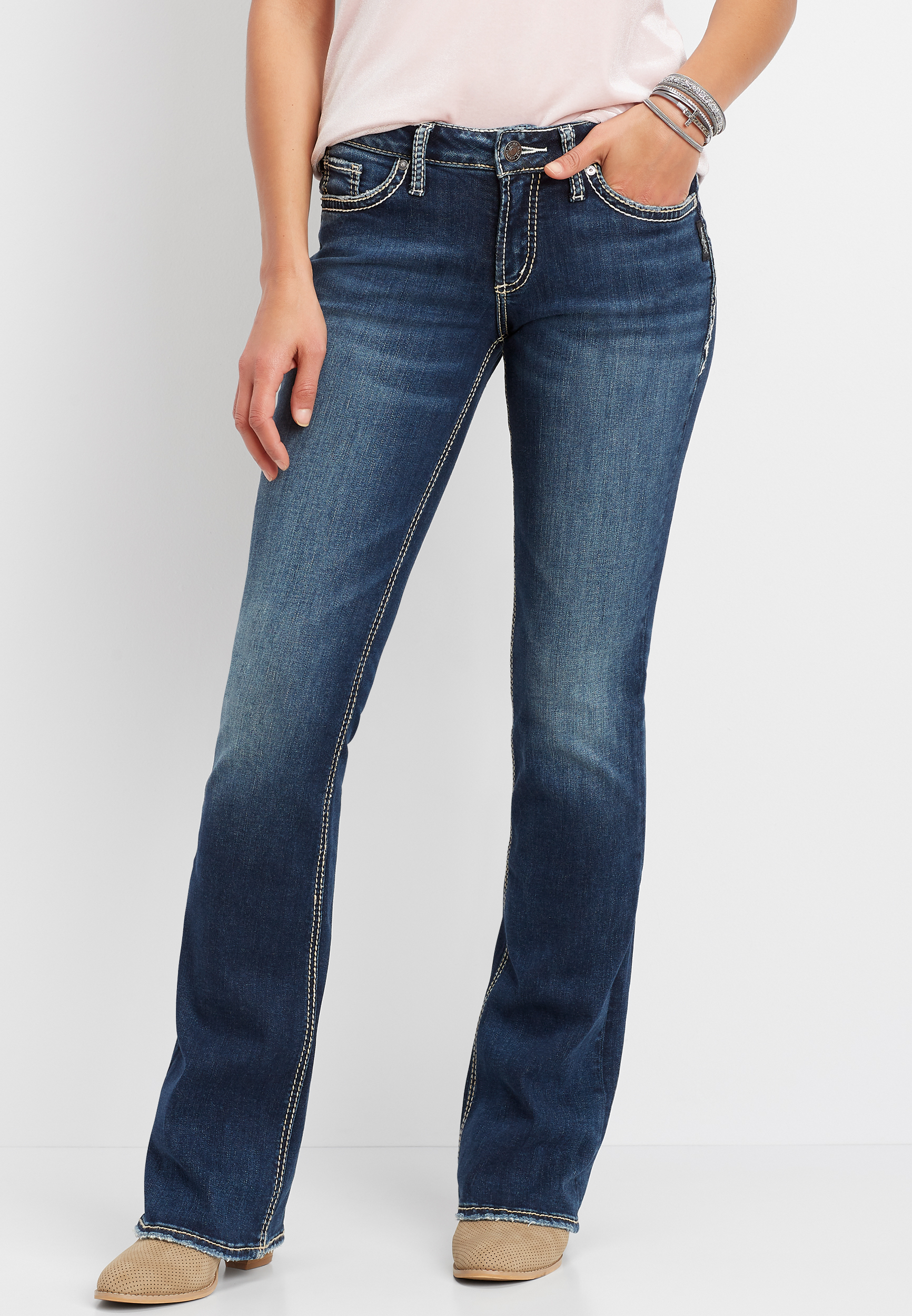 dark bootcut jeans