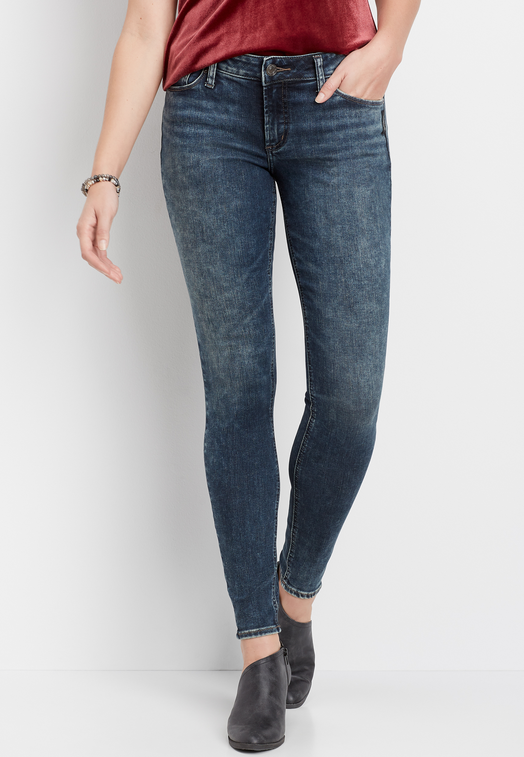 Silver Jeans Co.® Elyse Tinted Wash Skinny Jean | maurices