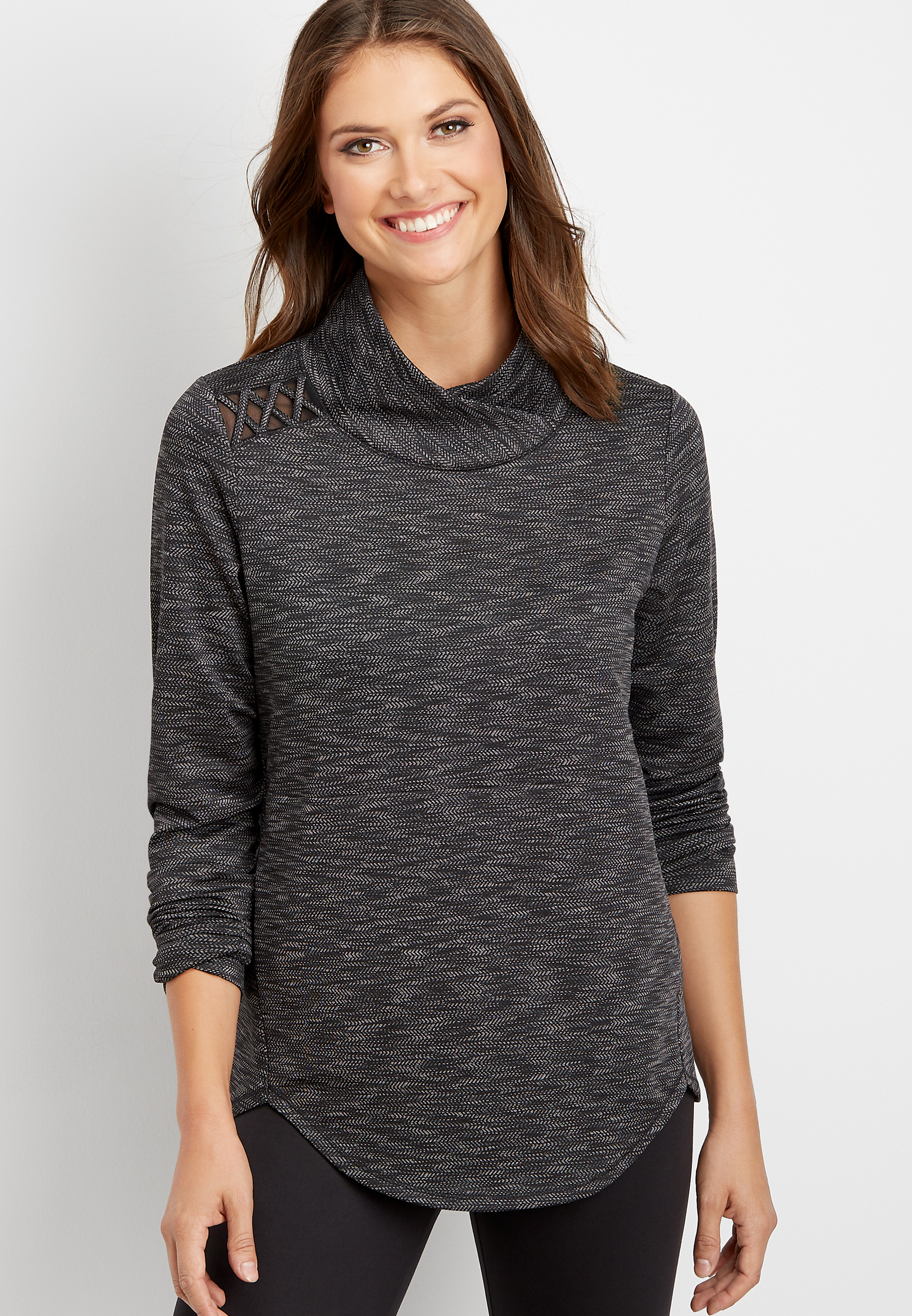 active cowl neck pullover | maurices