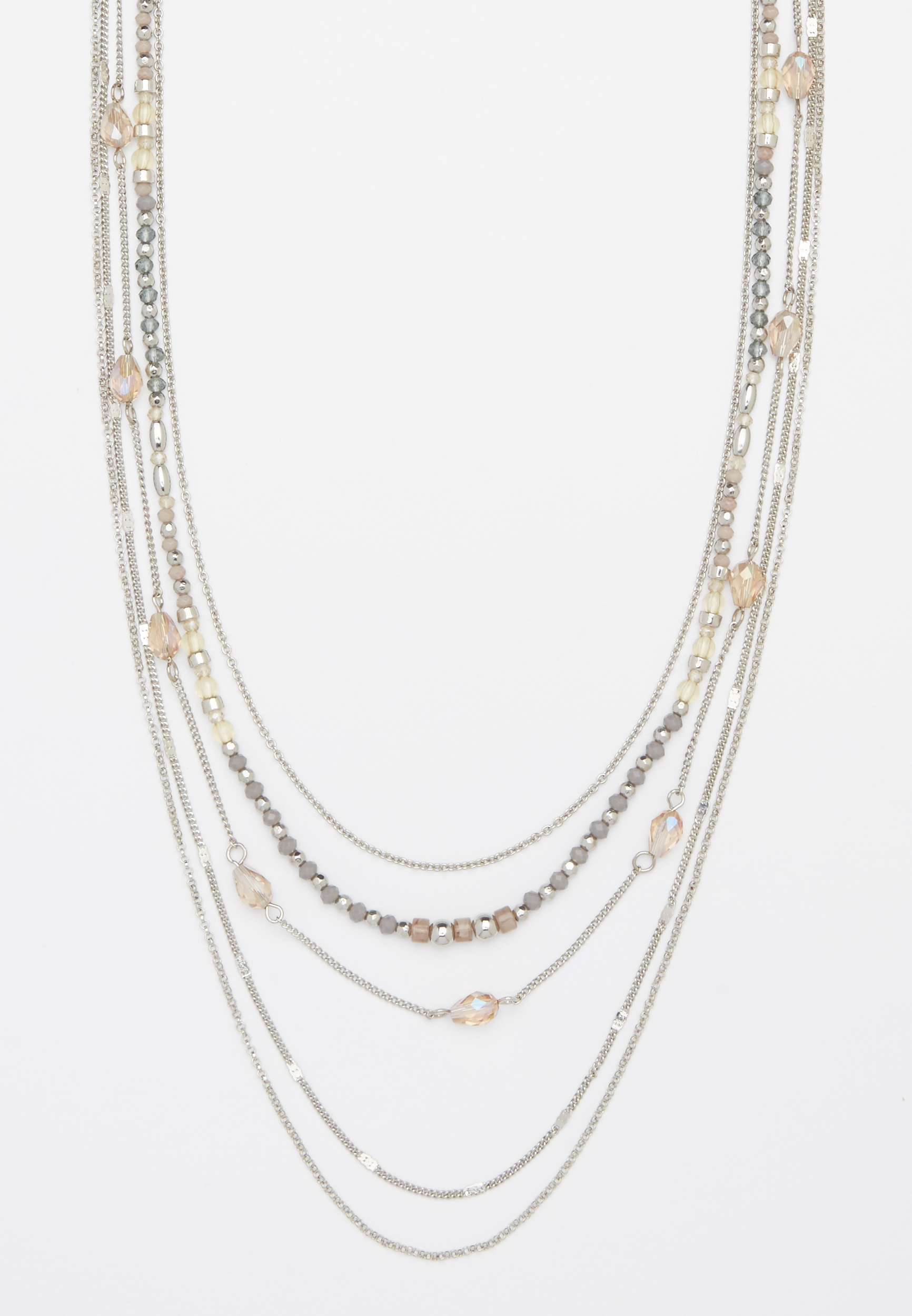layered necklace with beading | maurices