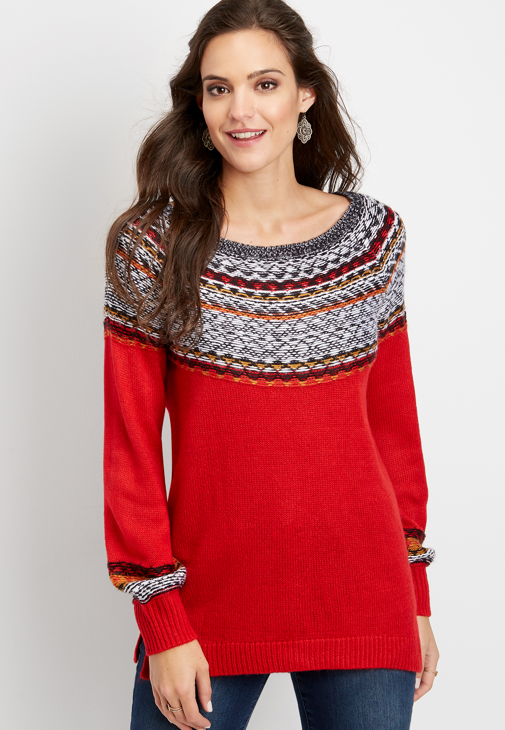 Fair Isle Tunic Sweater | maurices