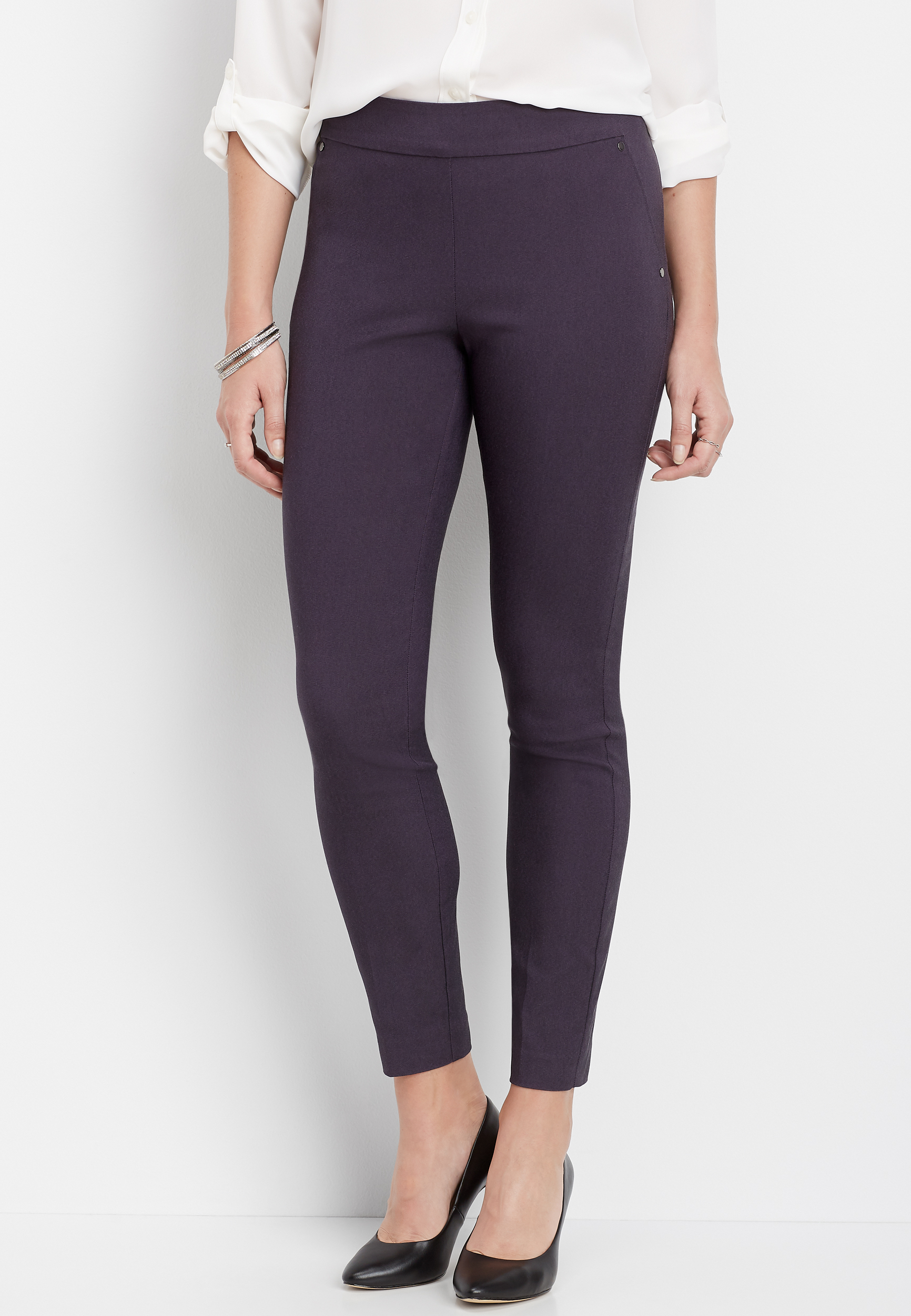 pull on bengaline skinny ankle pant | maurices