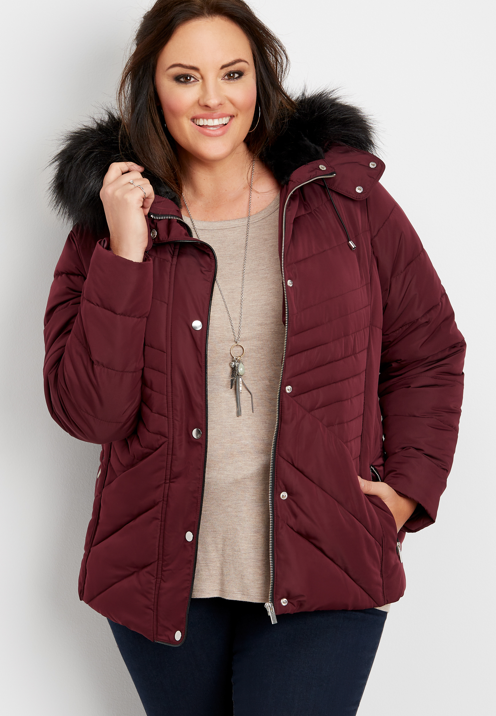 maurices plus size winter coats