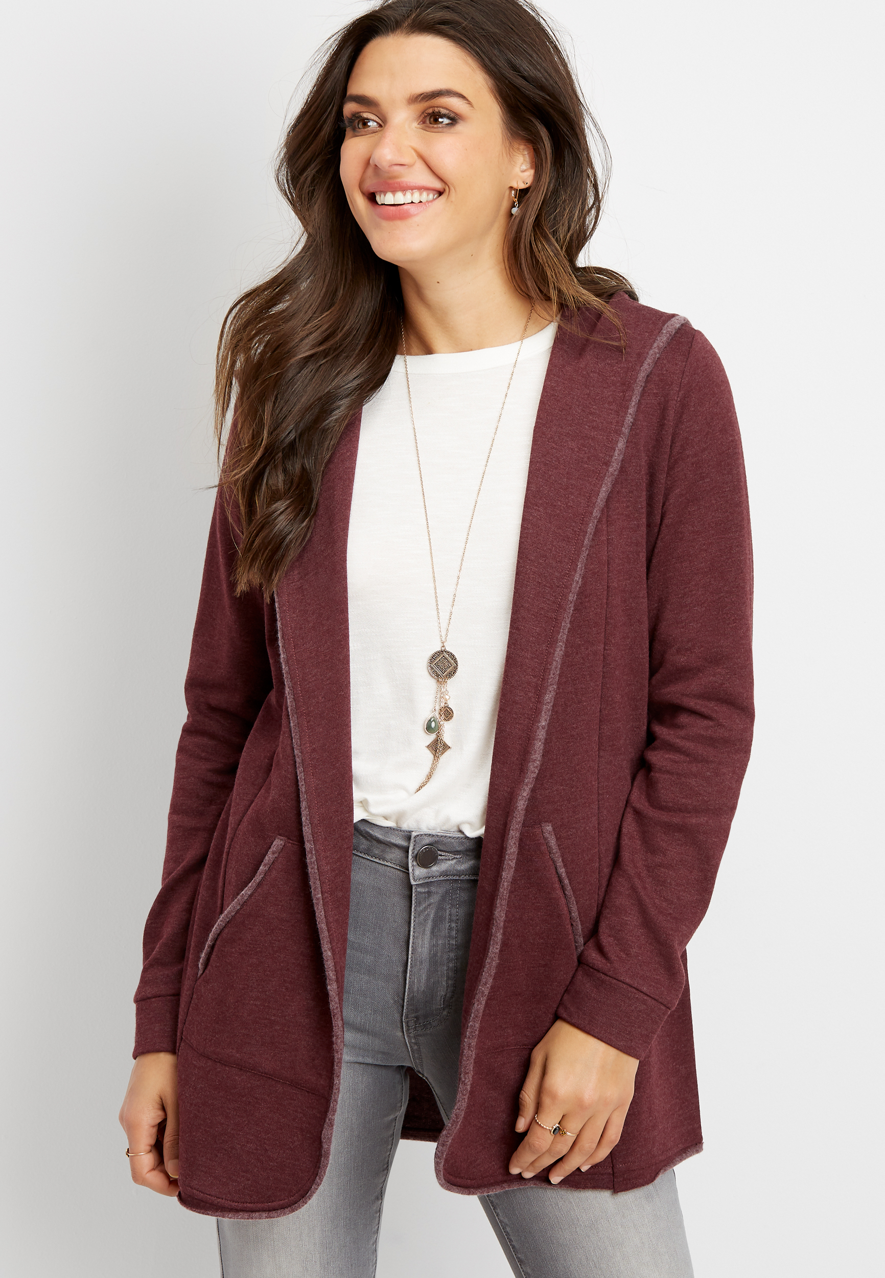 open front hooded cardigan | maurices