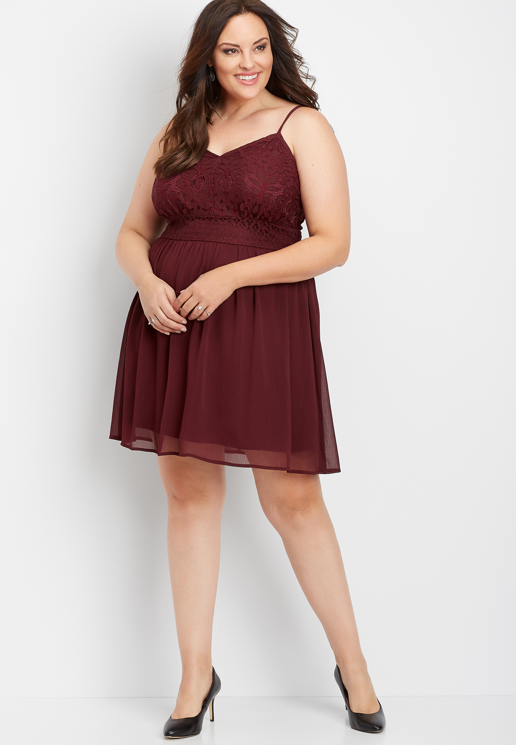 plus size crochet v-neck dress maurices