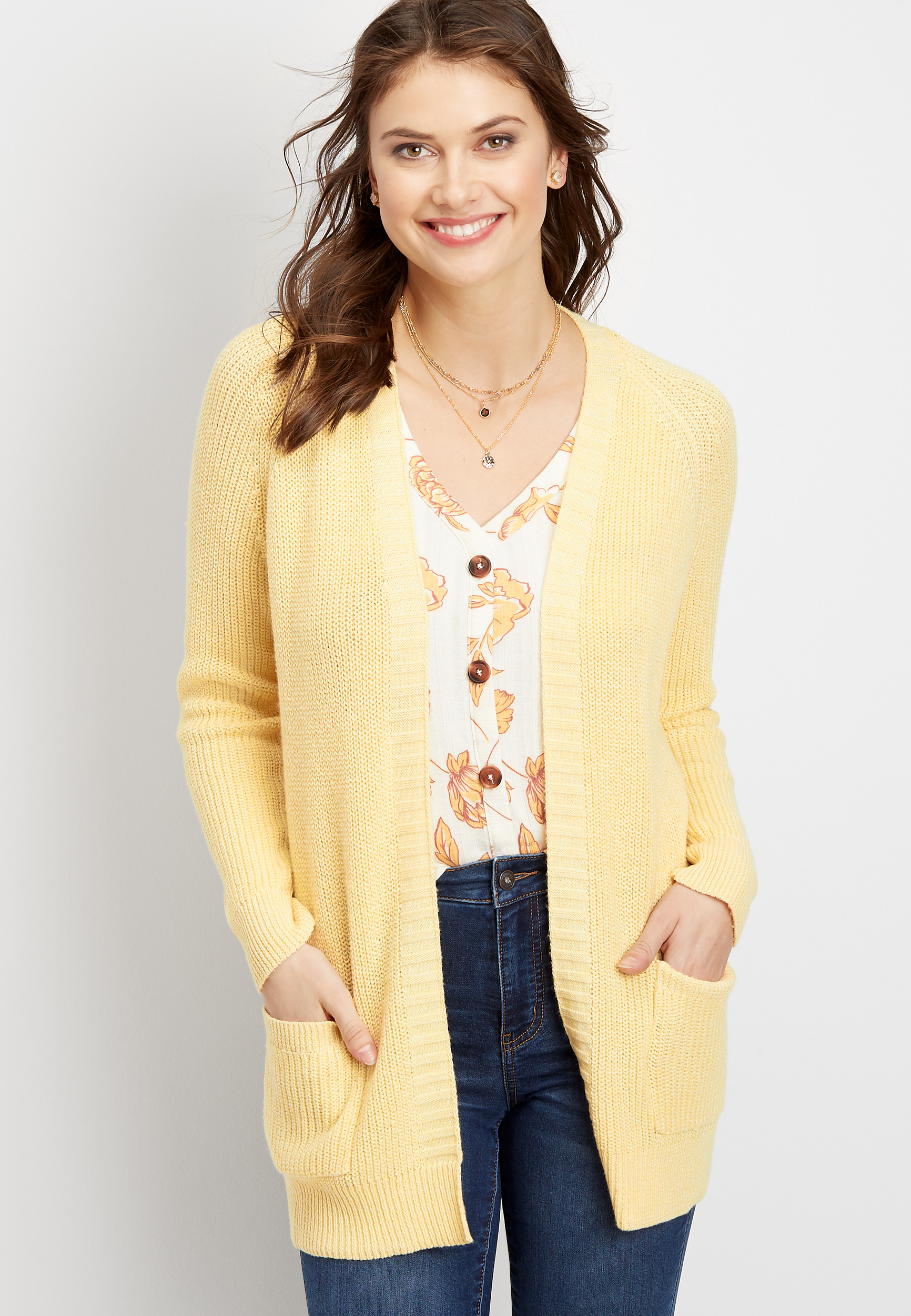 Solid Open Front Cardigan | maurices