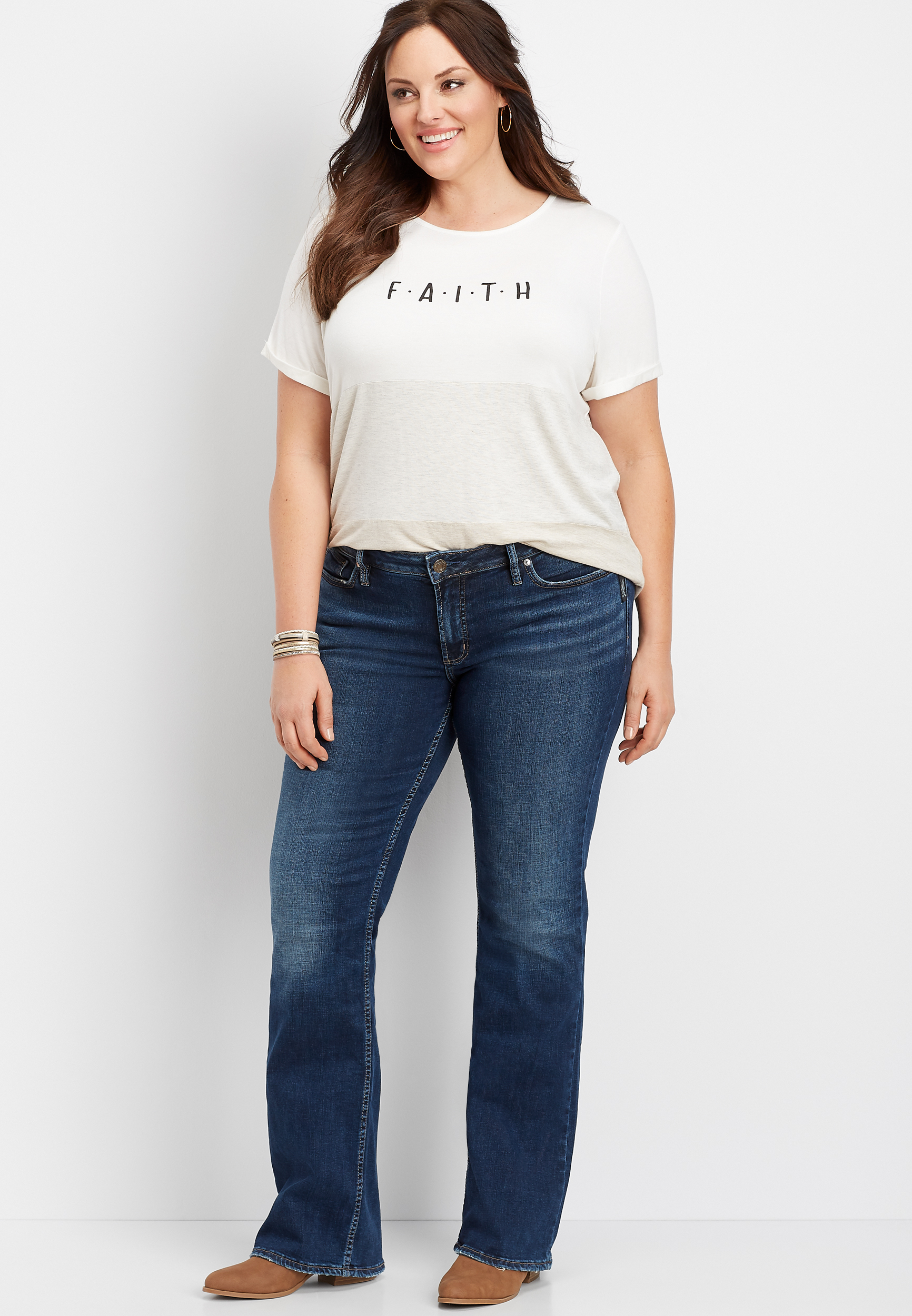 silver plus size jeans