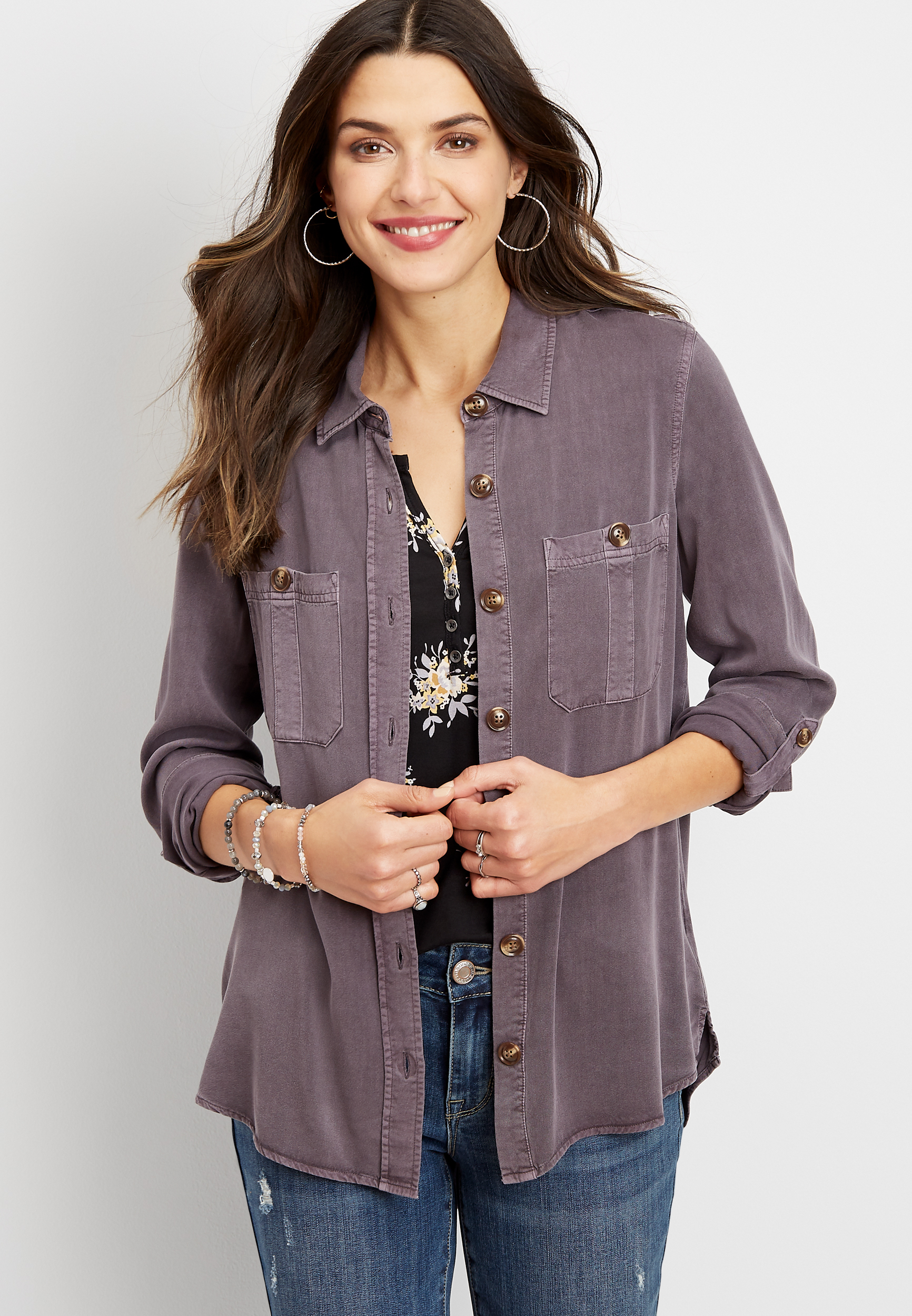 Utility Button Down Shirt | maurices