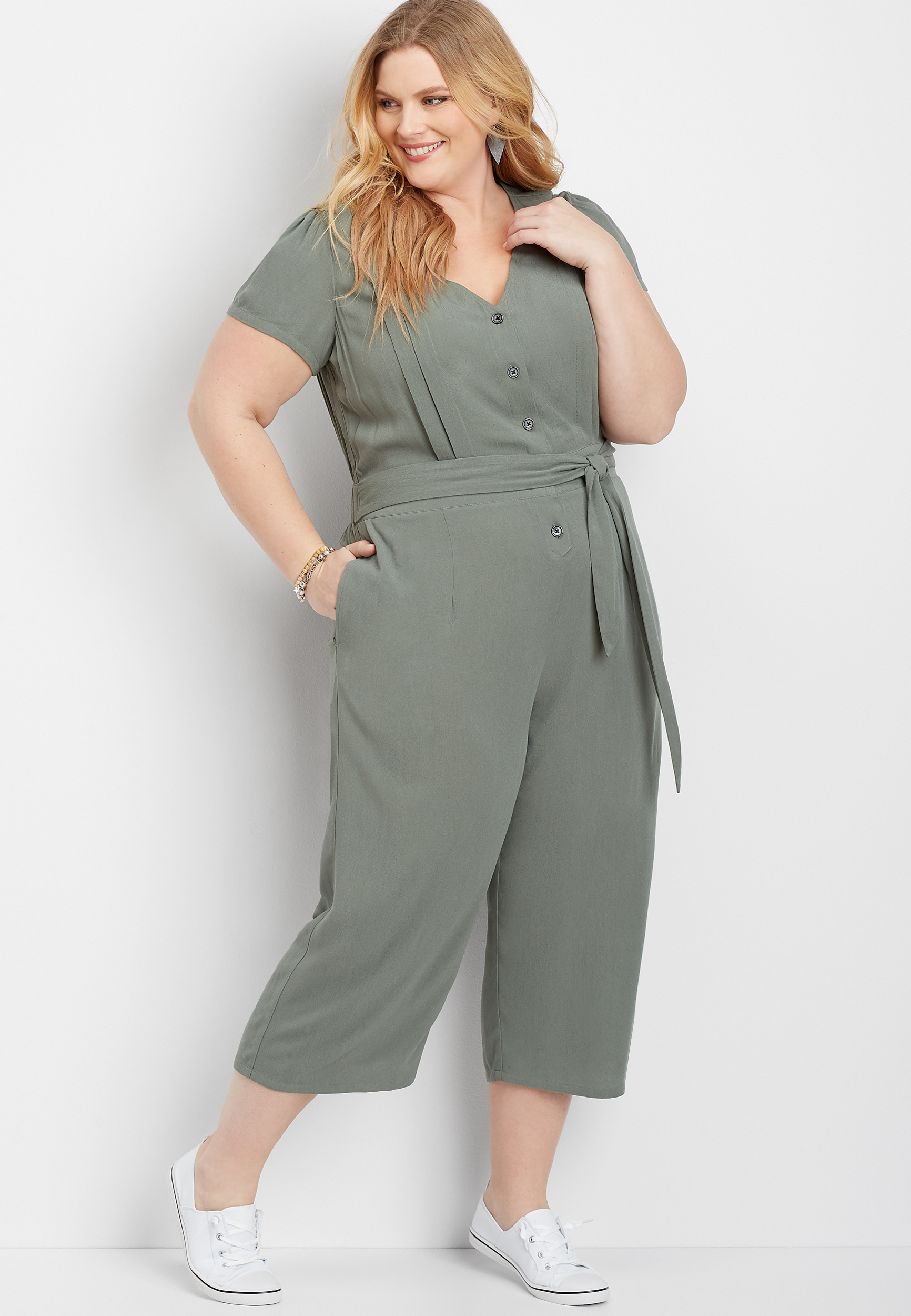 plus size utility jumpsuit