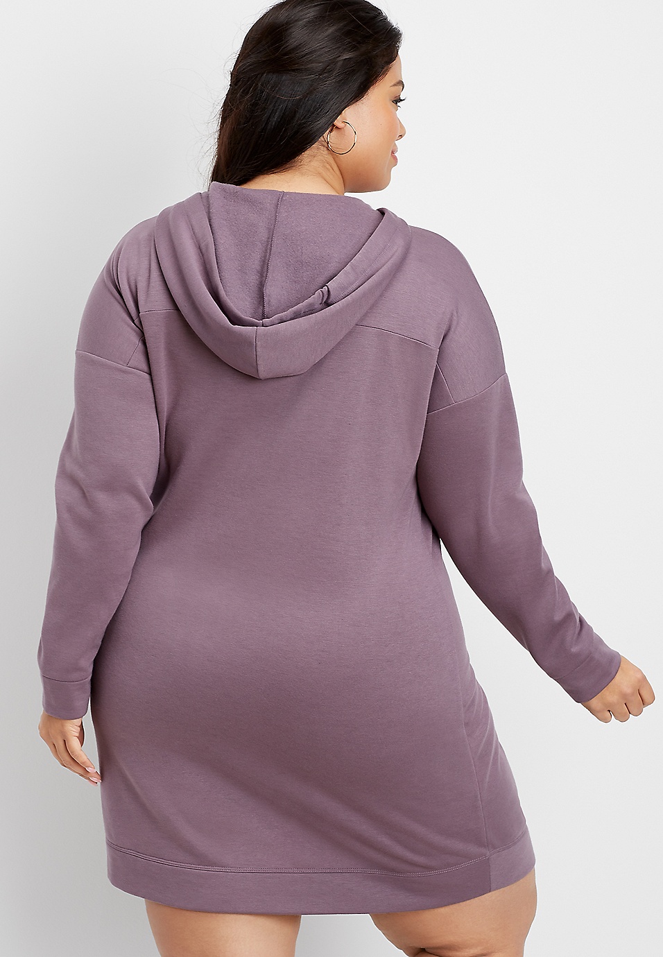 Hooded Sweatshirt Dress BritishTown Yabancı Dil Kursu Plus Size Long Hoodie Dress BritishTown Yabancı Dil Kursu