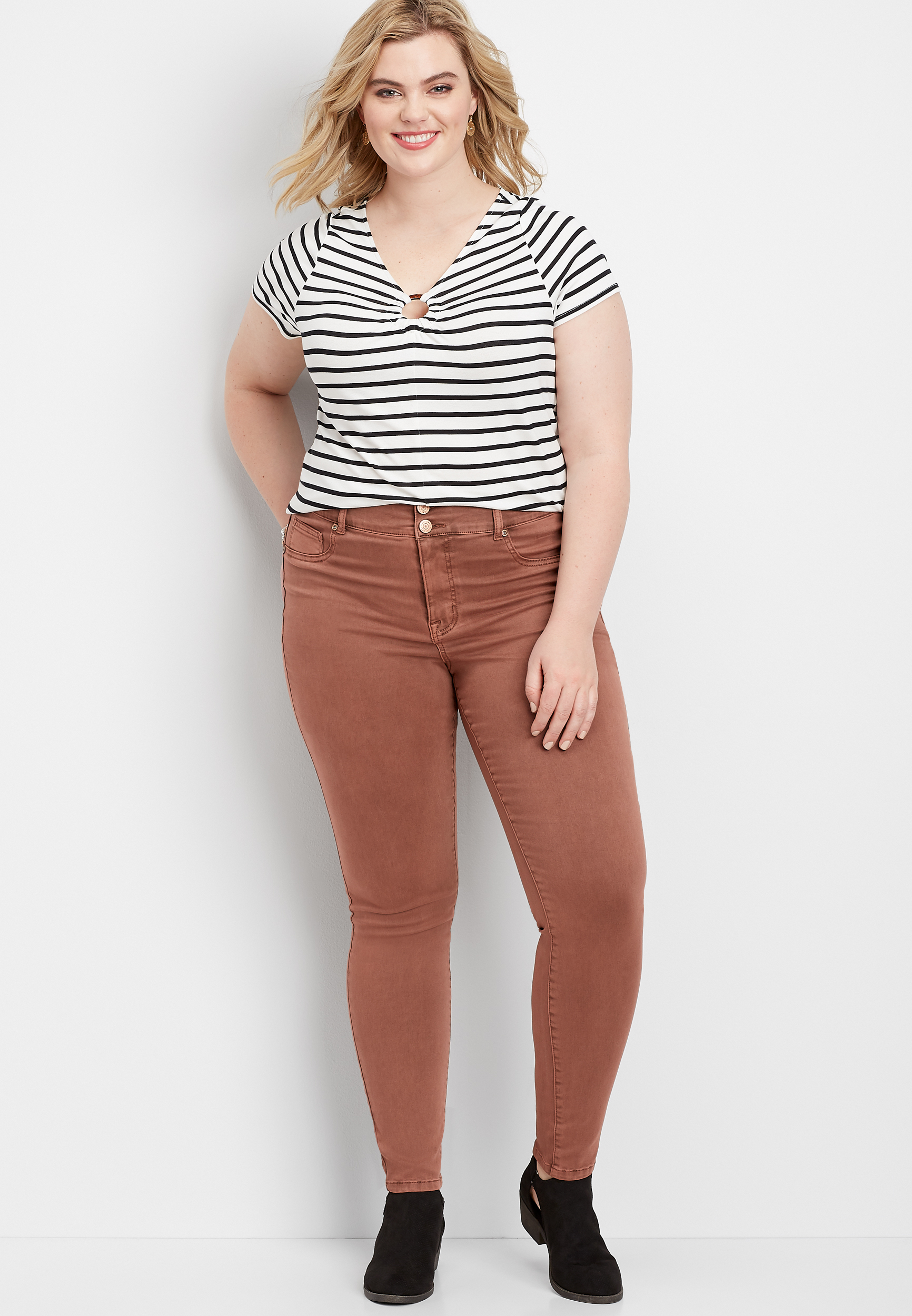 plus size coloured jeans