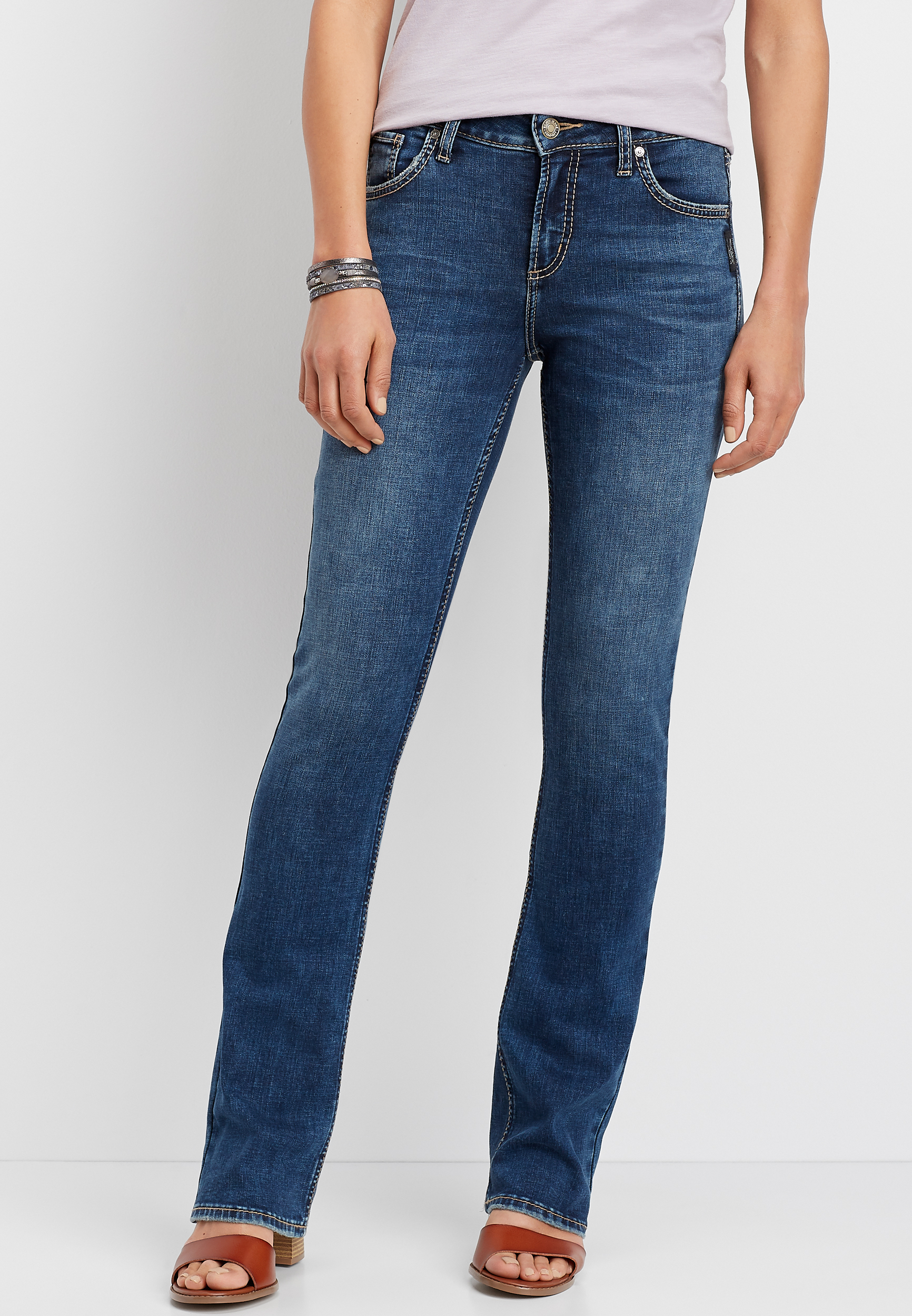 silver high rise jeans