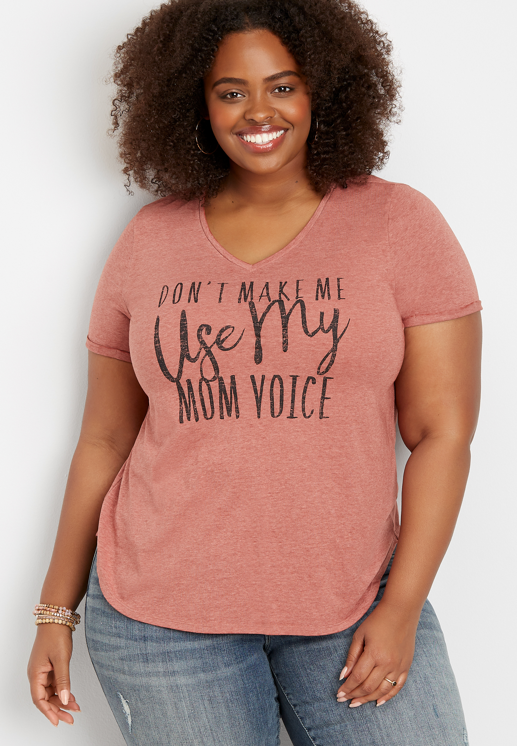 Plus Size Mom Voice Graphic Tee | maurices