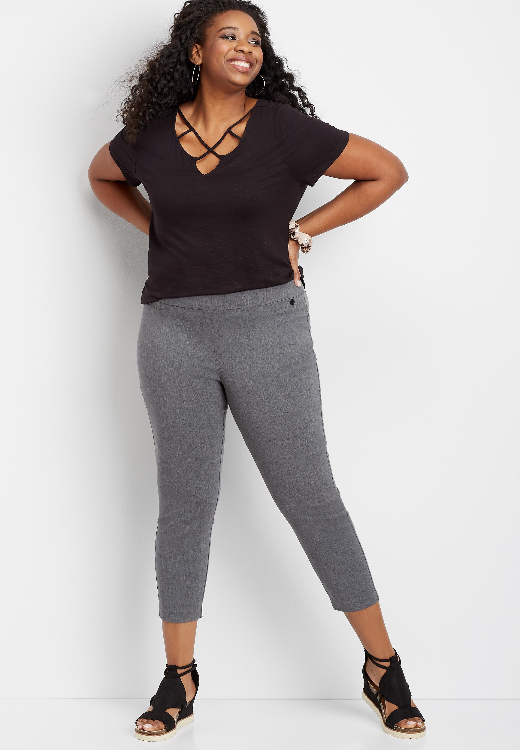 plus size dressy capri sets