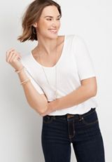 24/7 Flawless Solid Tunic Tee, C7313, small