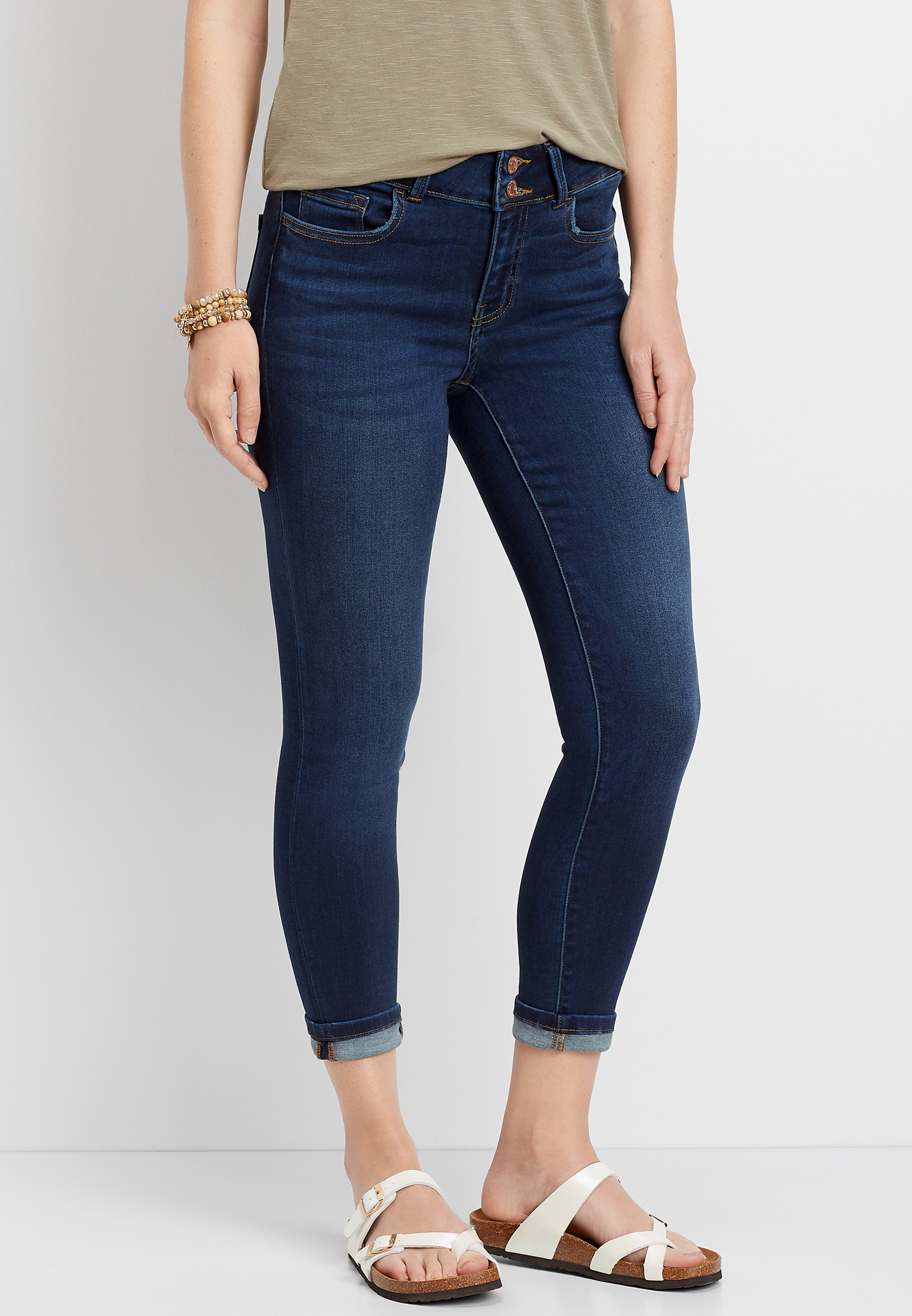 Flying Monkey™ Double Button Super Soft Cropped Jean | maurices