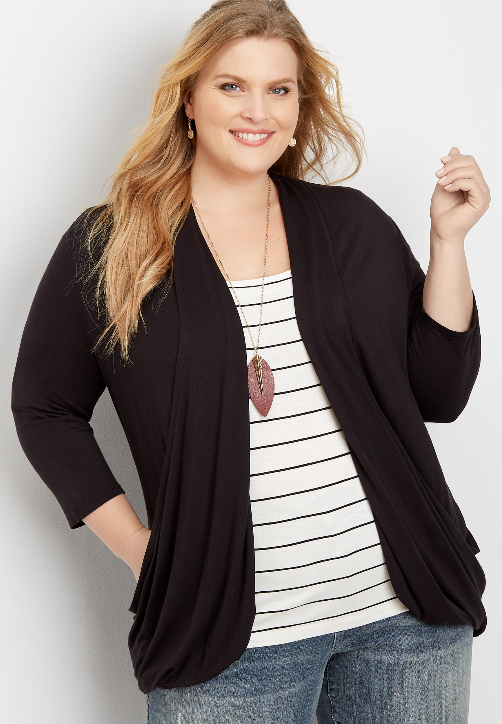 maurices black cardigan